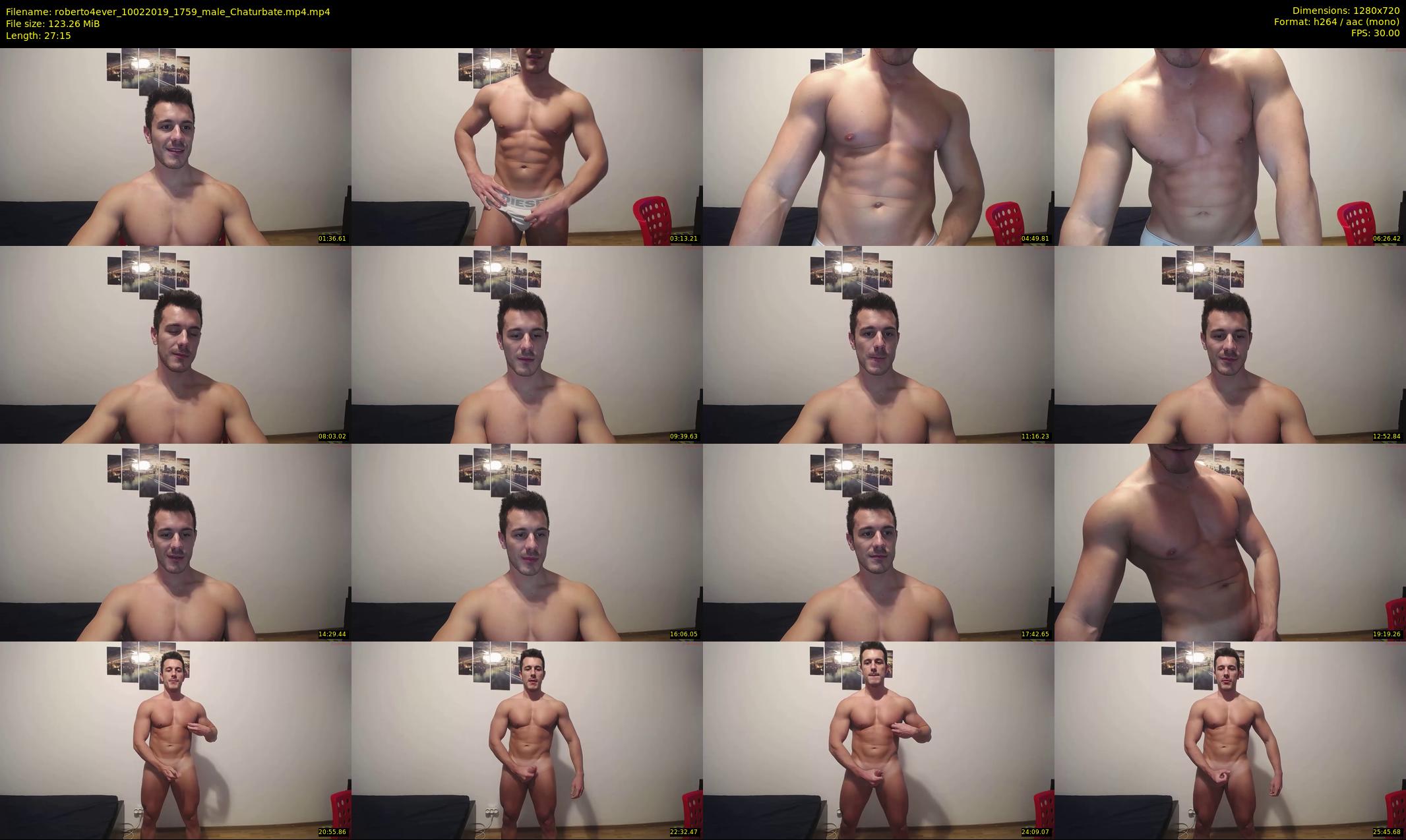 roberto4ever — 28 minute Chaturbate male cam show recording, 720p, Feb 10, 2019