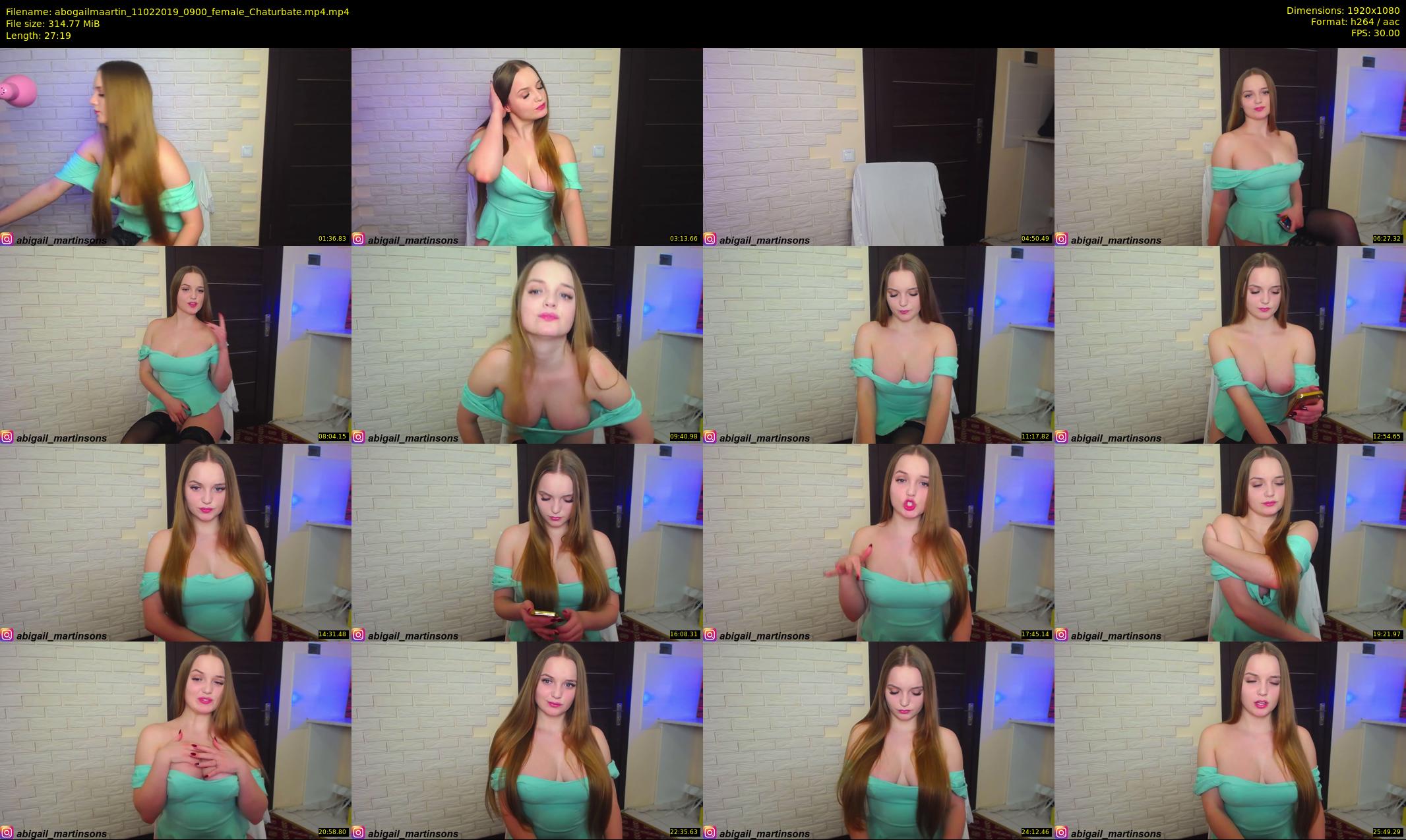 abogailmaartin — 28 minute Chaturbate female cam show recording, 1080p, Feb 11, 2019