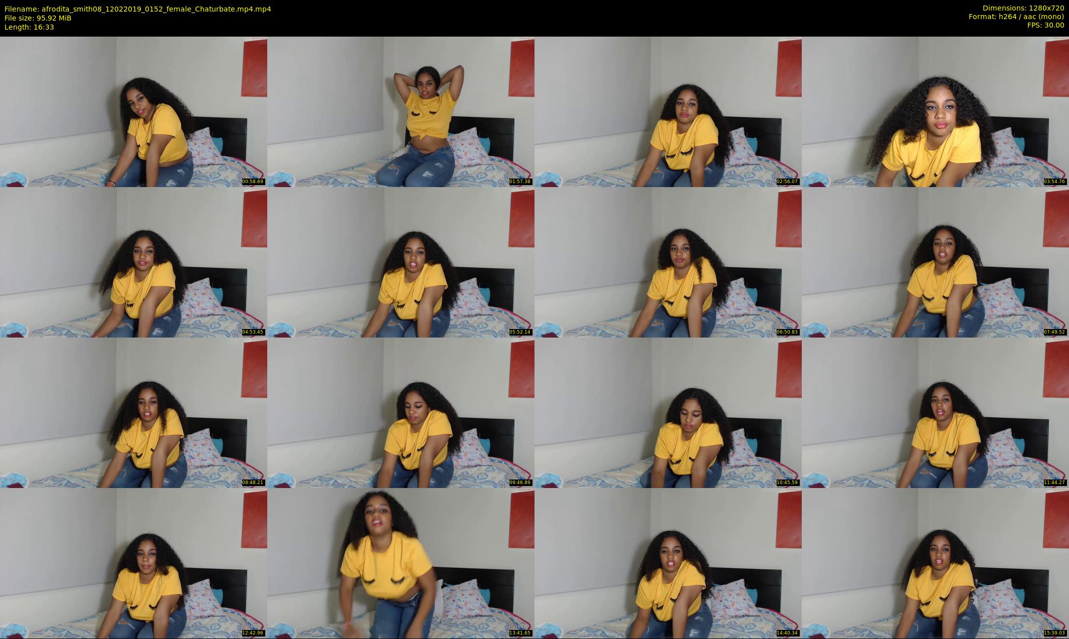 afrodita_smith08 — 17 minute Chaturbate female cam show recording, 720p, Feb 12, 2019