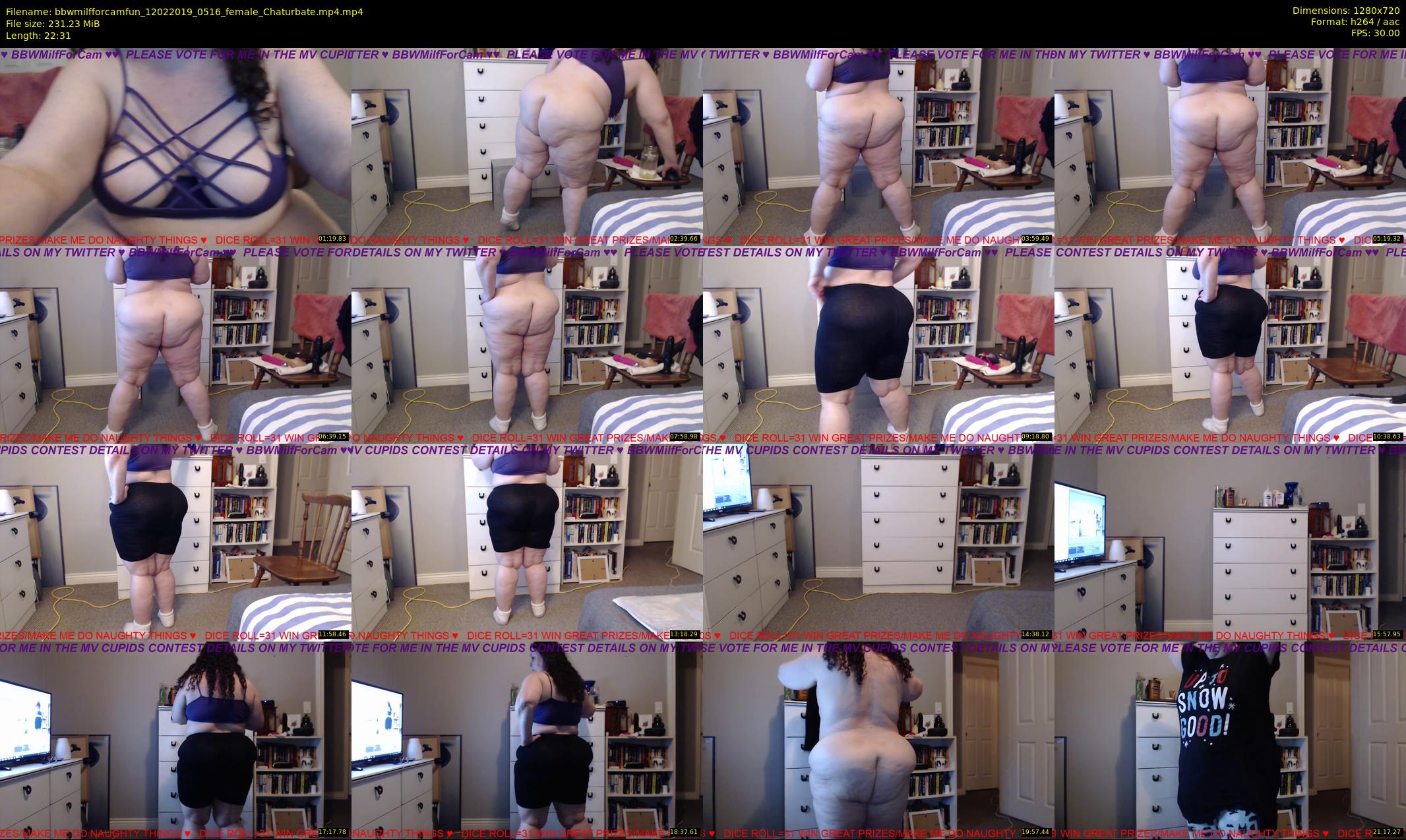 bbwmilfforcamfun — 23 minute Chaturbate female cam show recording, 720p, Feb 12, 2019