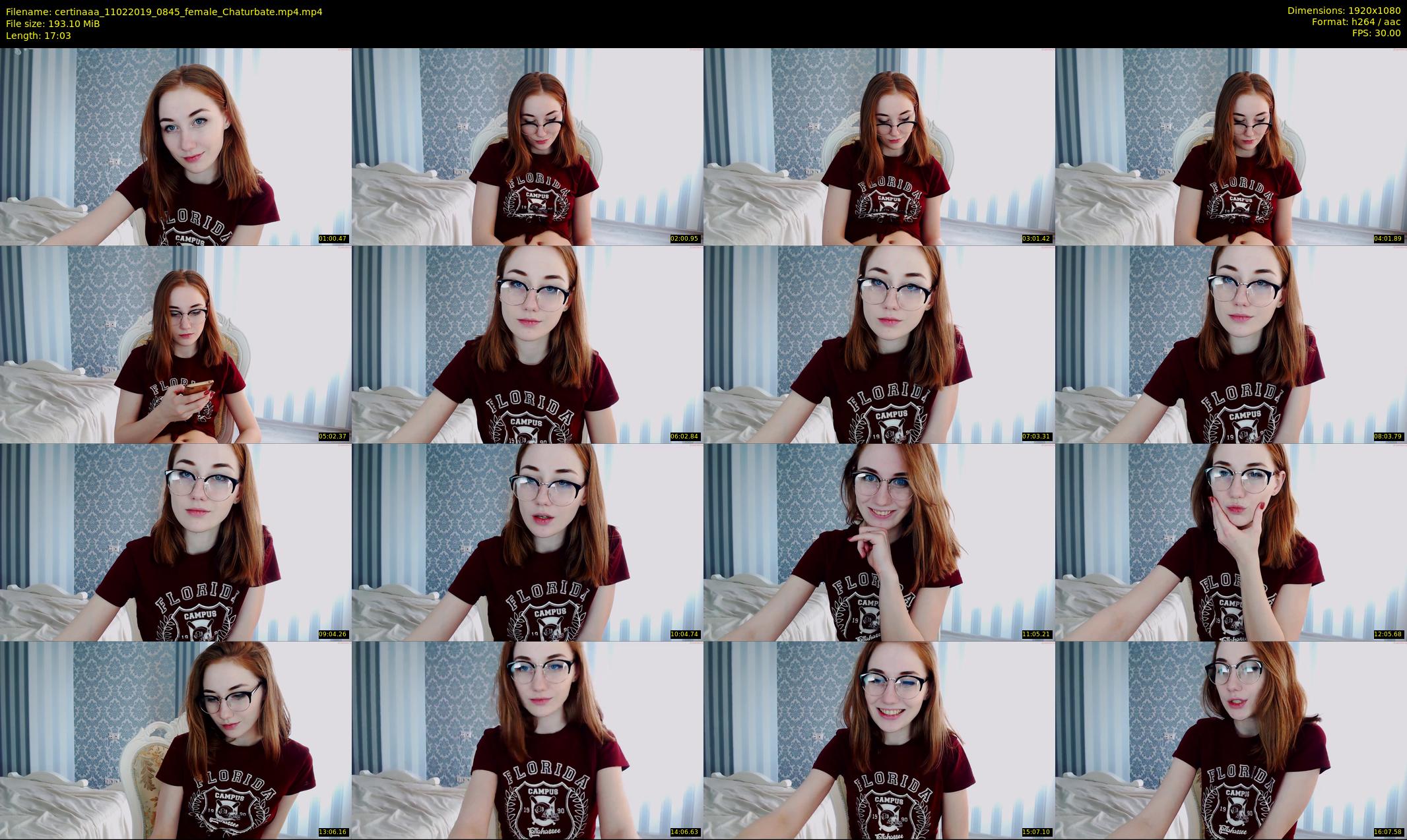 certinaaa — 18 minute Chaturbate female cam show recording, 1080p, Feb 11, 2019