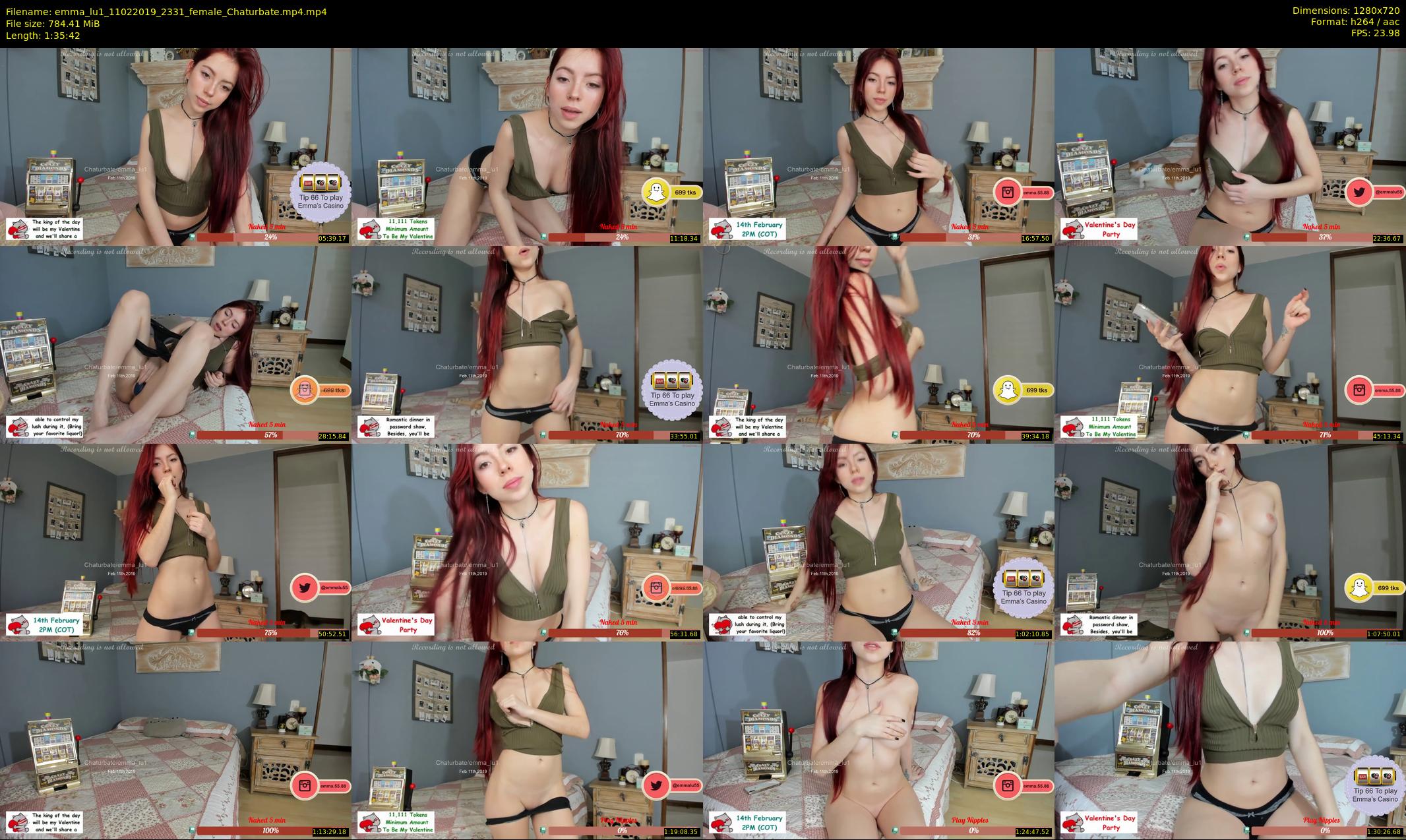 emma_lu1 — 96 minute Chaturbate female cam show recording, 720p, Feb 11, 2019