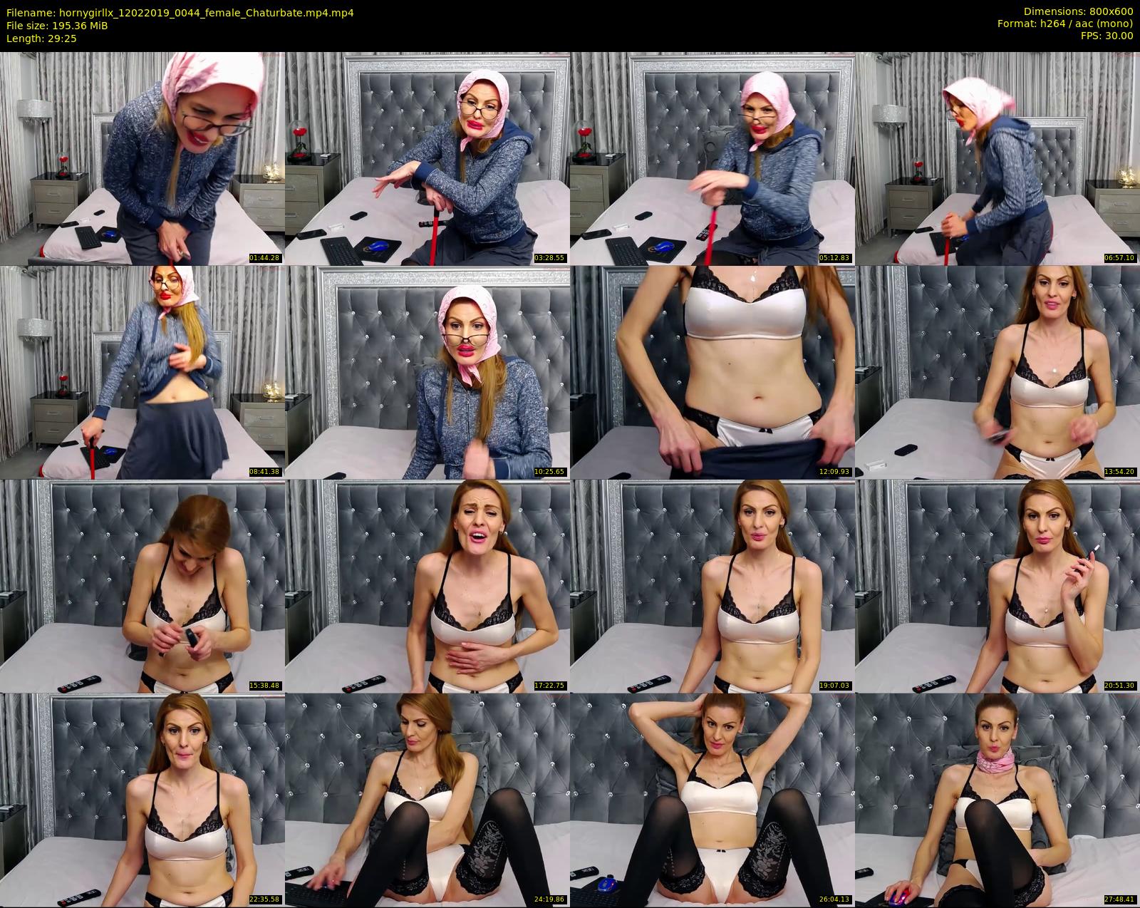 hornygirllx — 30 minute Chaturbate female cam show recording, 480p, Feb 12, 2019