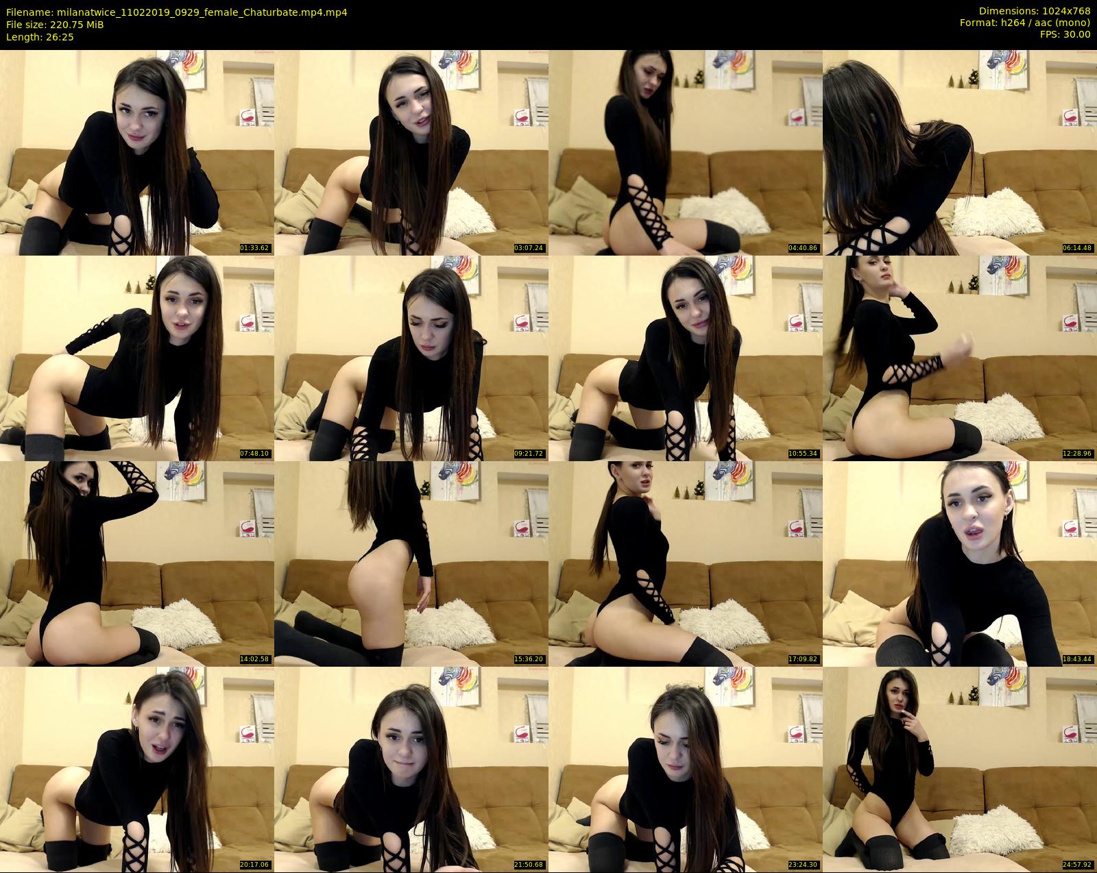 milanatwice — 27 minute Chaturbate female cam show recording, 720p, Feb 11, 2019