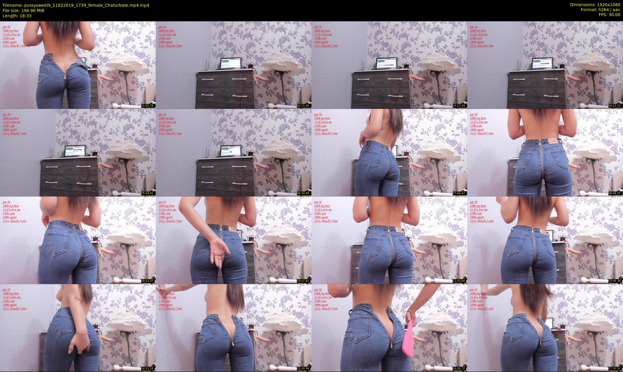pussysweet9 — 19 minute Chaturbate female cam show recording, 1080p, Feb 11, 2019