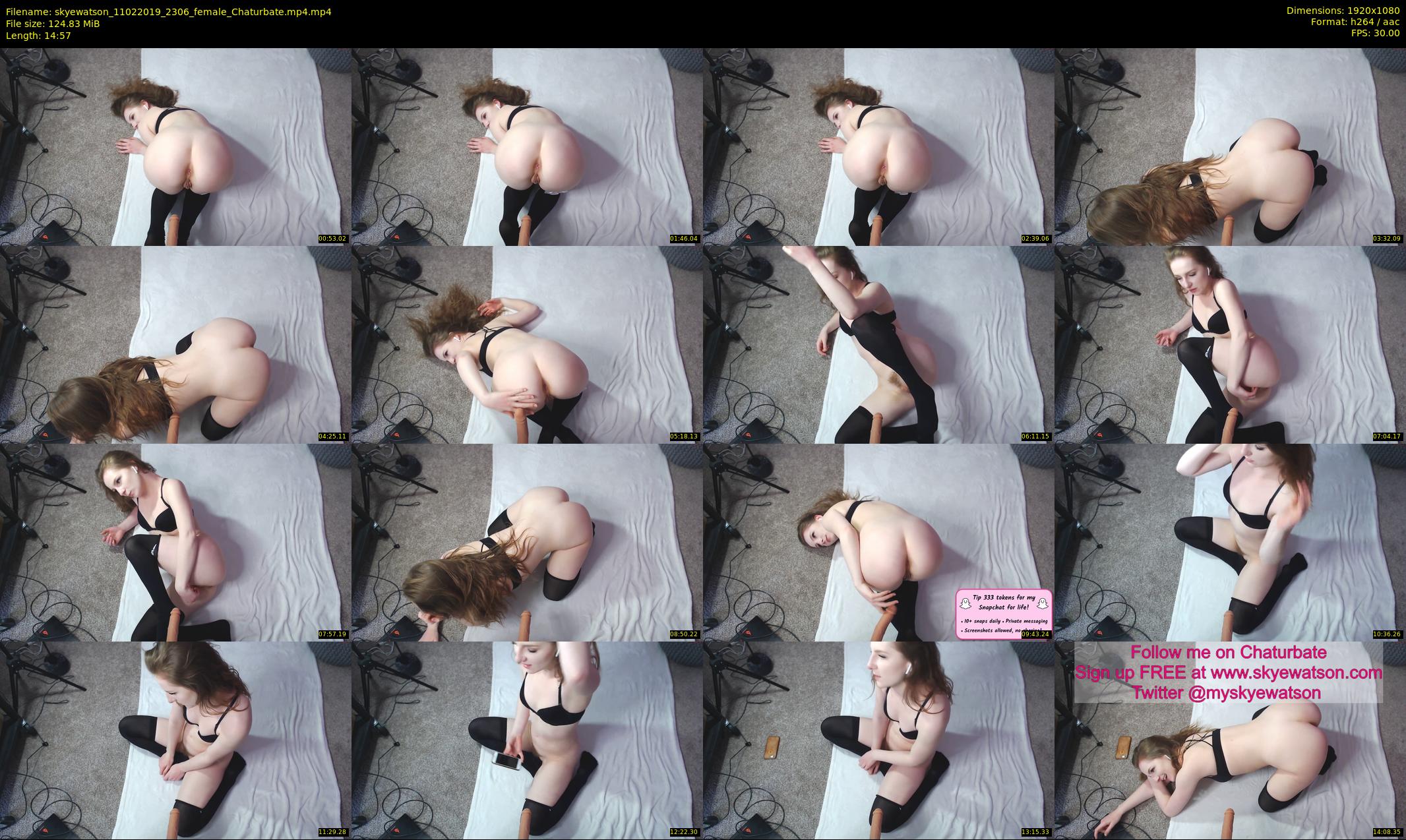 skyewatson — 15 minute Chaturbate female cam show recording, 1080p, Feb 11, 2019