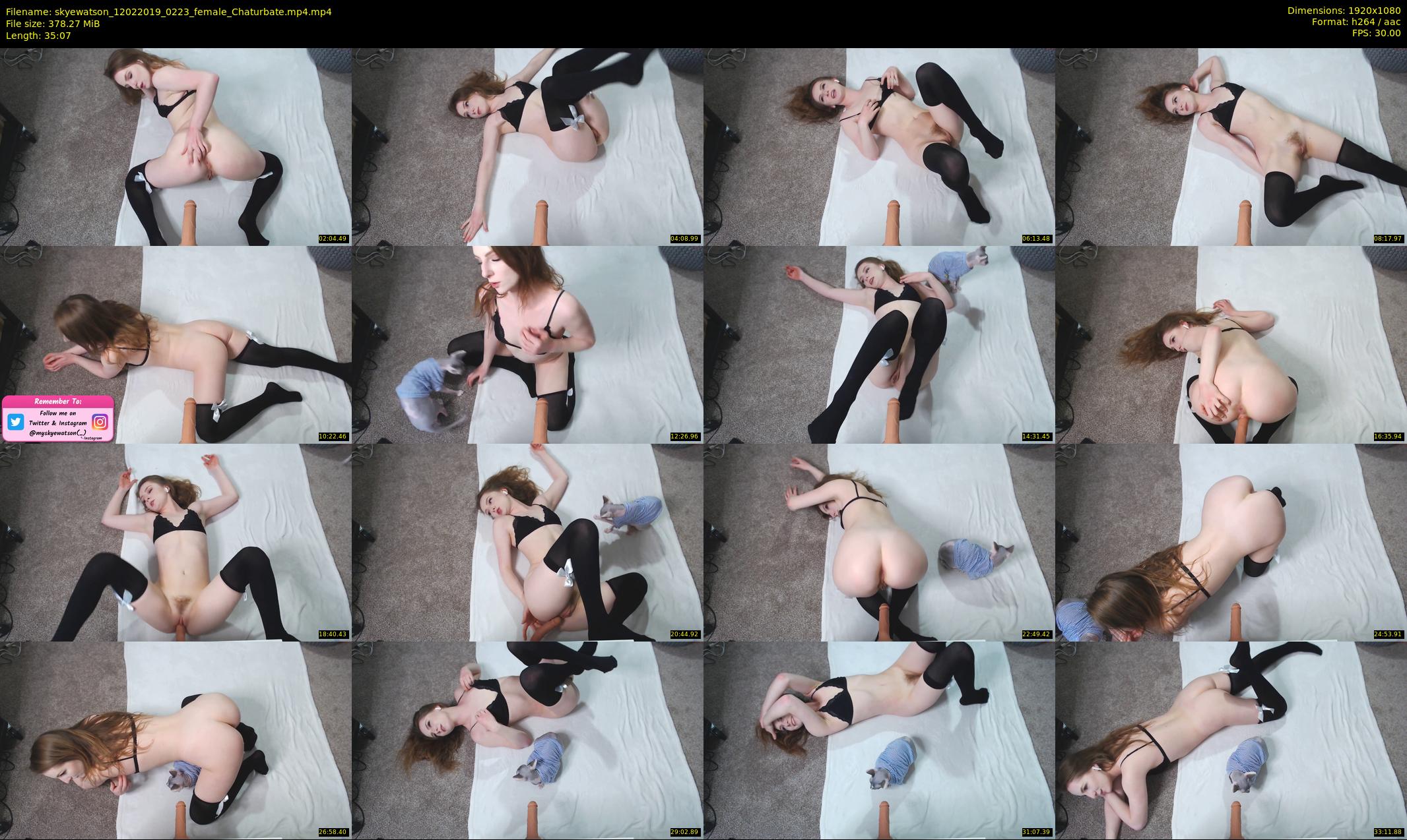 skyewatson — 36 minute Chaturbate female cam show recording, 1080p, Feb 12, 2019