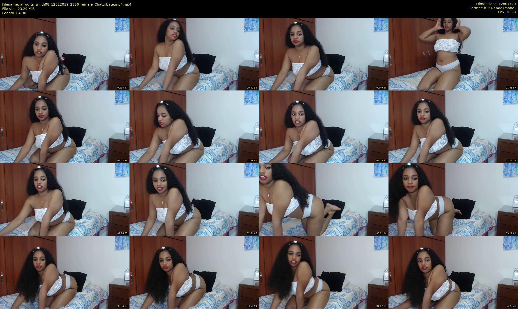 afrodita_smith08 — 5 minute Chaturbate female cam show recording, 720p, Feb 12, 2019