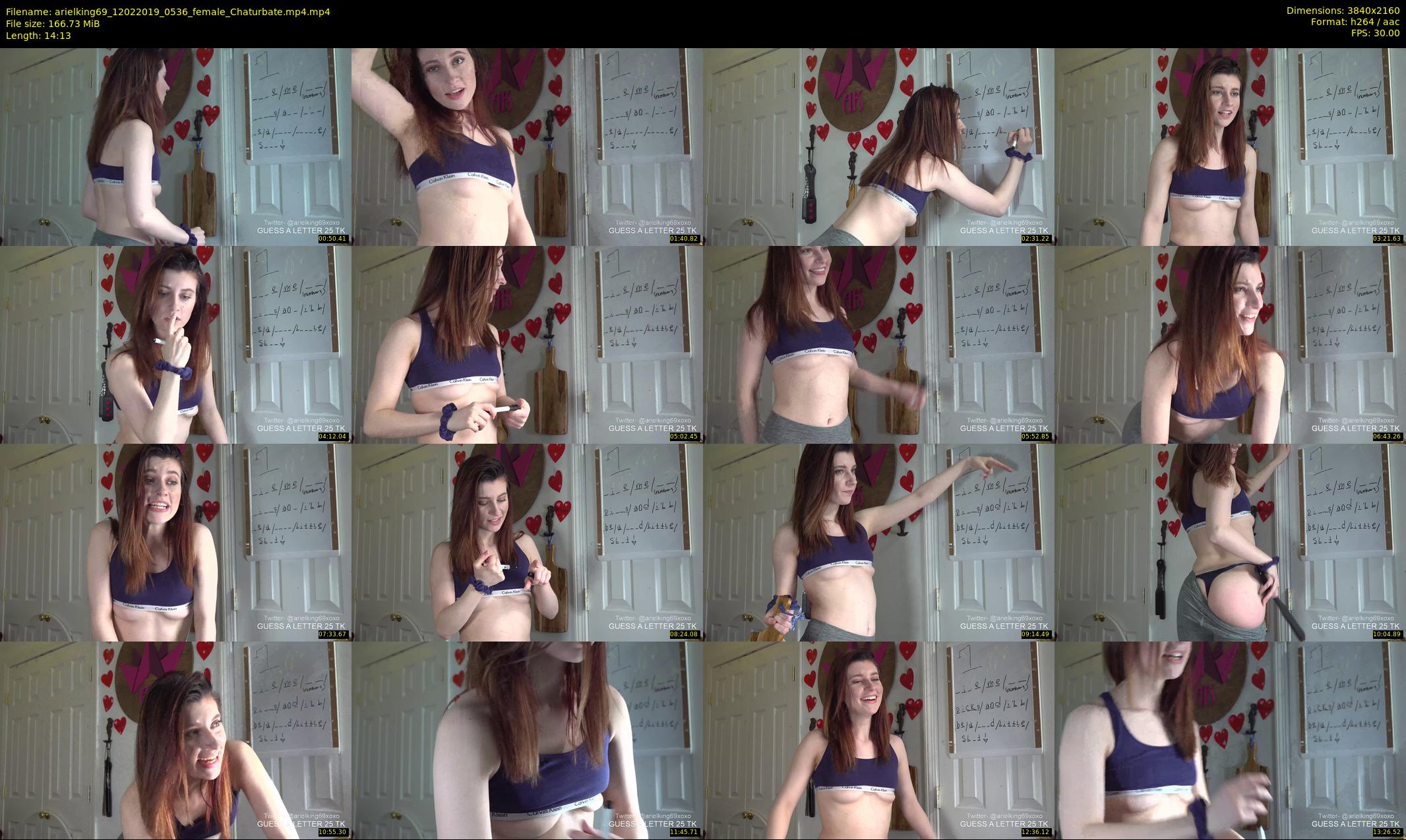 arielking69 — 15 minute Chaturbate female cam show recording, 4K, Feb 12, 2019