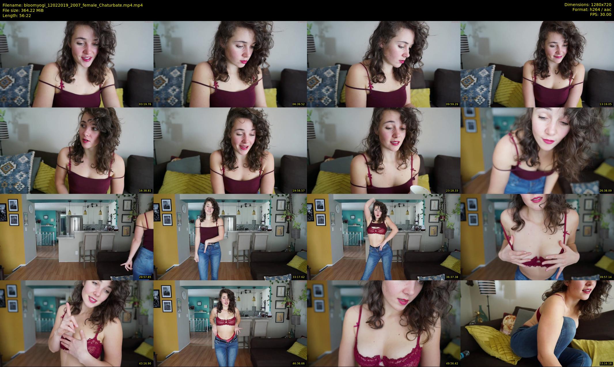 bloomyogi — 57 minute Chaturbate female cam show recording, 720p, Feb 12, 2019