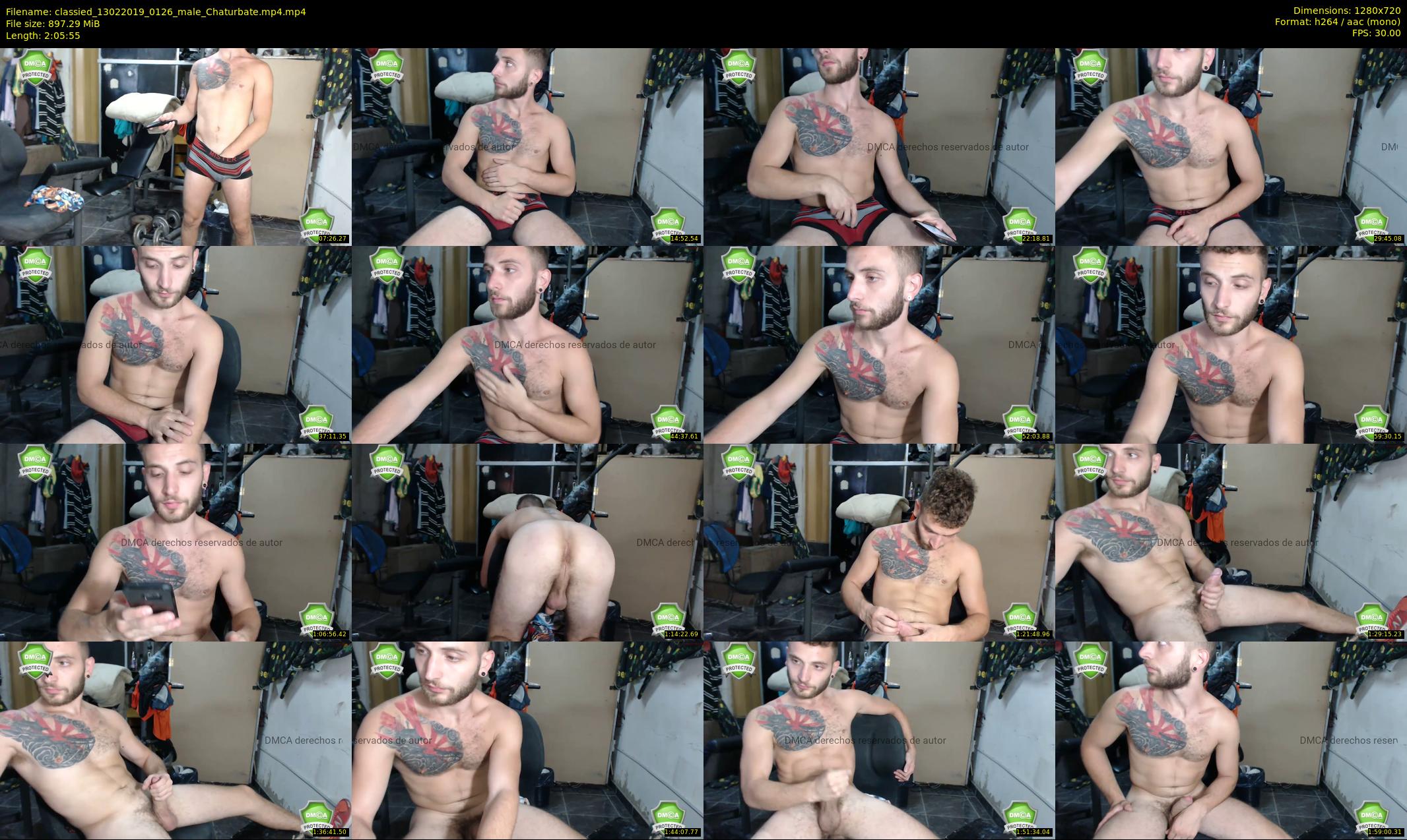 classied — 126 minute Chaturbate male cam show recording, 720p, Feb 13, 2019