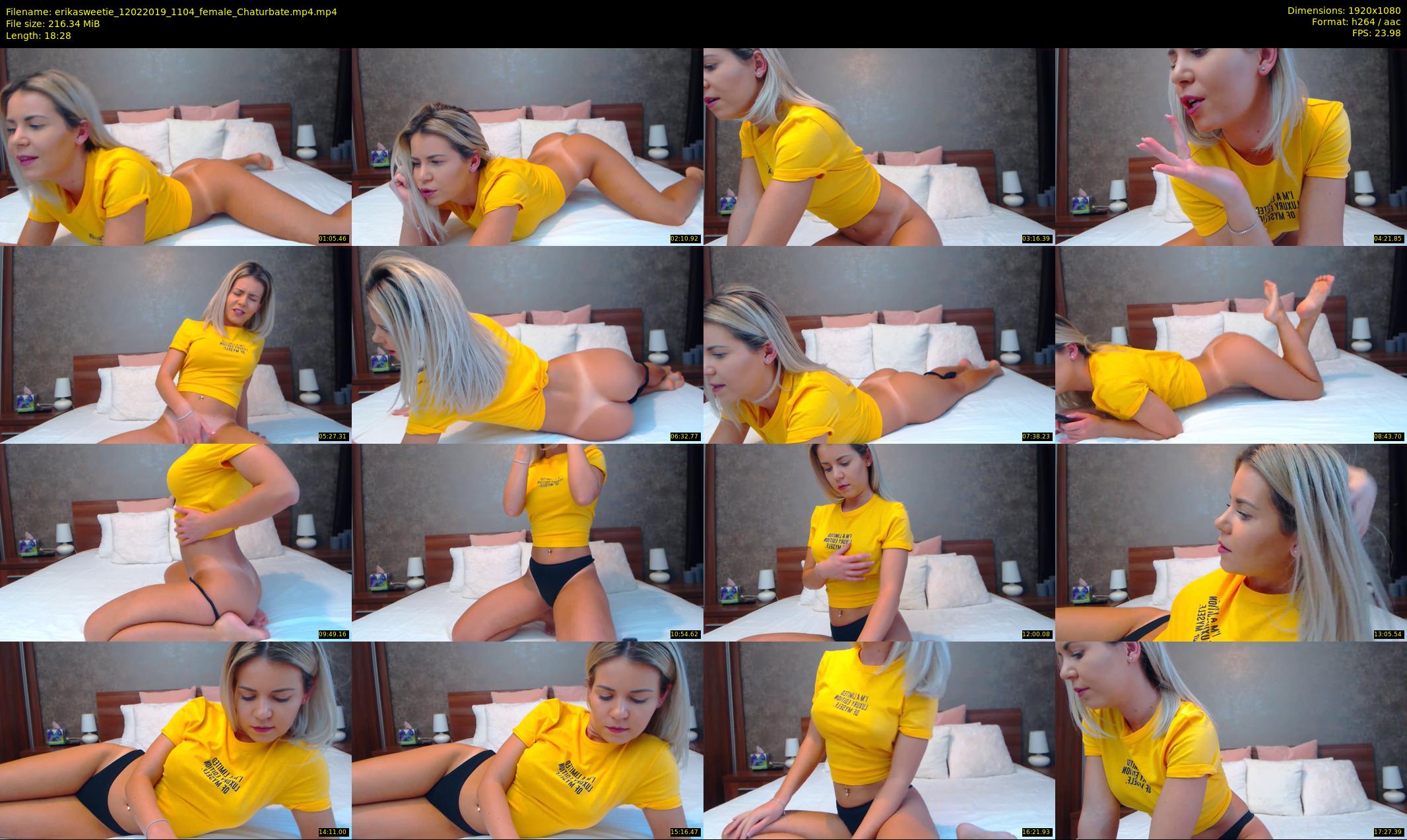 erikasweetie — 19 minute Chaturbate female cam show recording, 1080p, Feb 12, 2019
