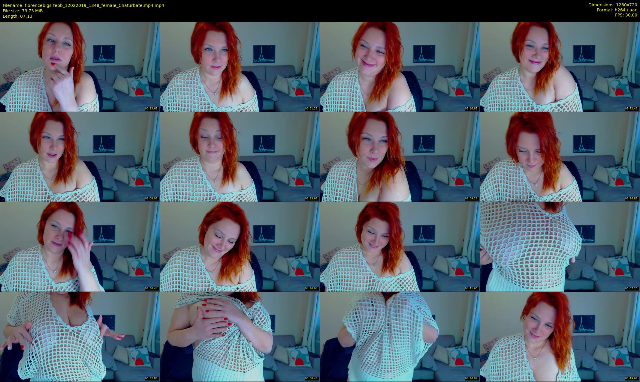 florencebigsizebb — 8 minute Chaturbate female cam show recording, 720p, Feb 12, 2019