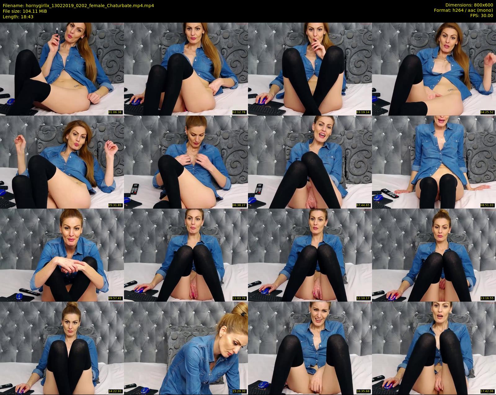 hornygirllx — 19 minute Chaturbate female cam show recording, 480p, Feb 13, 2019