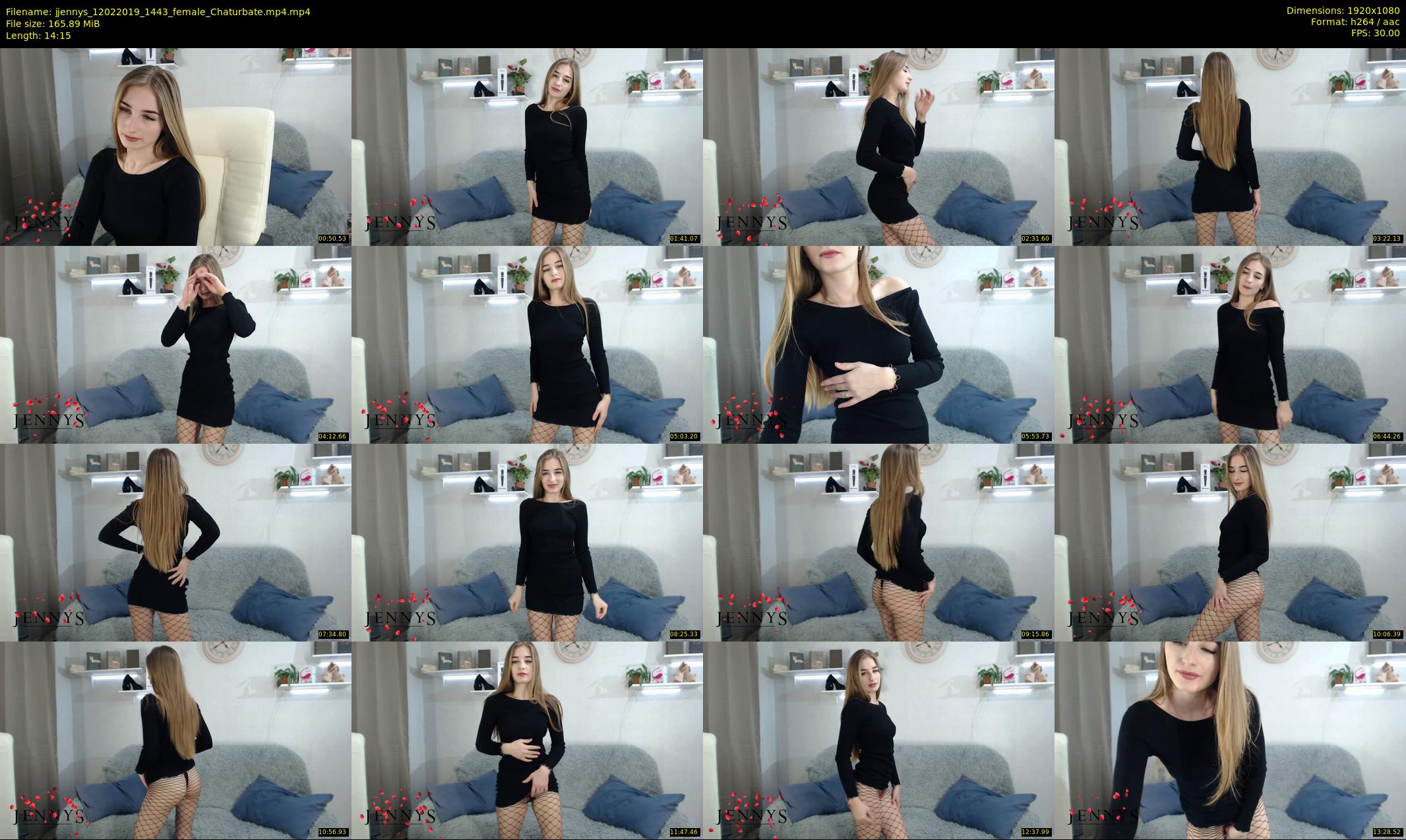 jjennys — 15 minute Chaturbate female cam show recording, 1080p, Feb 12, 2019