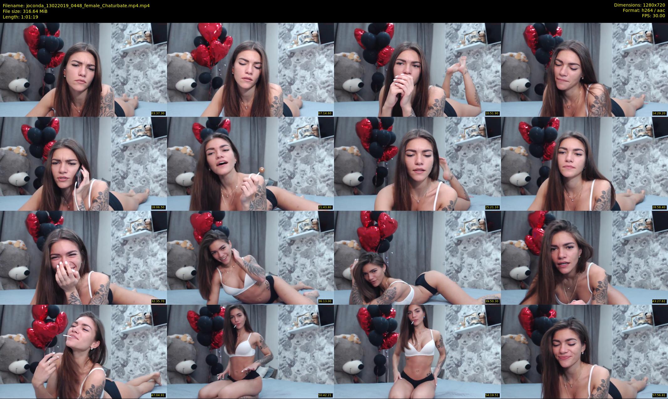 joconda — 62 minute Chaturbate female cam show recording, 720p, Feb 13, 2019