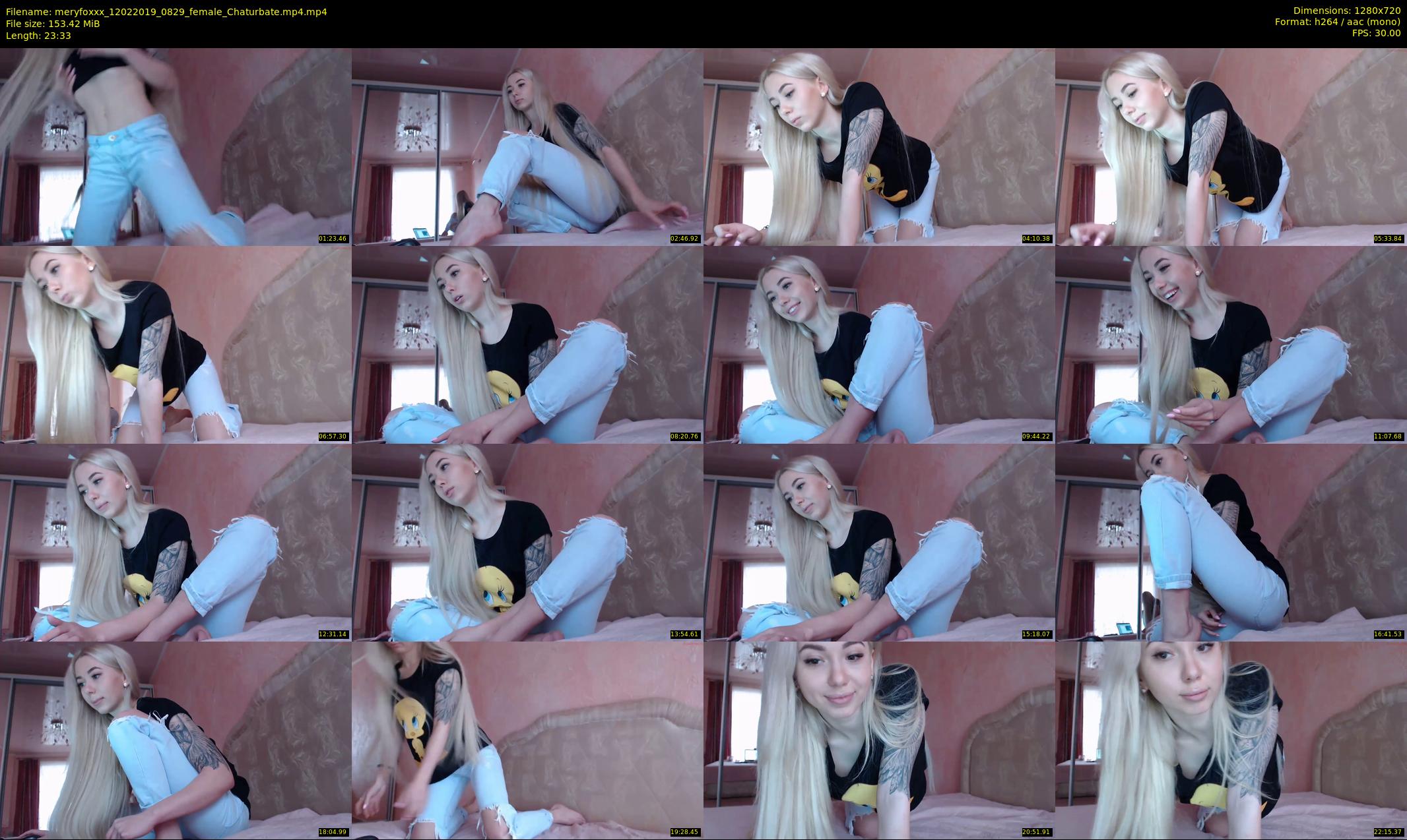 meryfoxxx — 24 minute Chaturbate female cam show recording, 720p, Feb 12, 2019