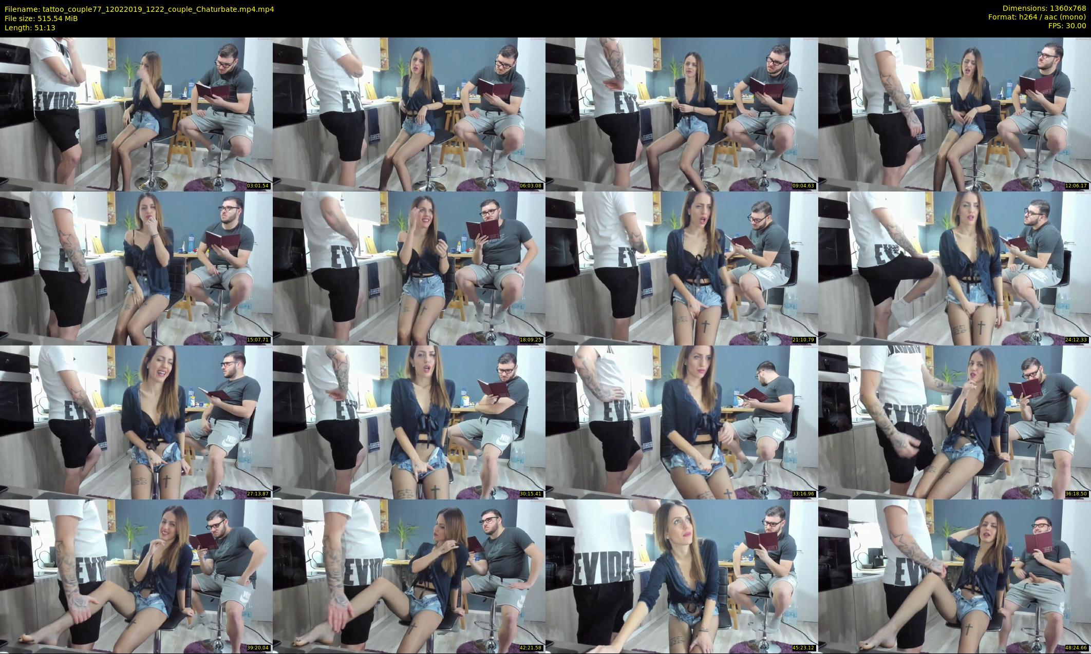 tattoo_couple77 — 52 minute Chaturbate couple cam show recording, 720p, Feb 12, 2019