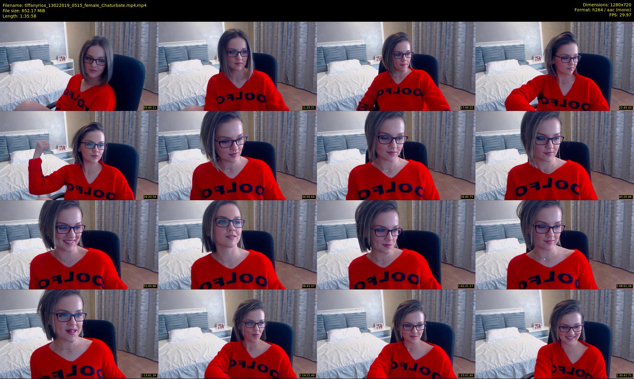 tiffanyriox — 96 minute Chaturbate female cam show recording, 720p, Feb 13, 2019