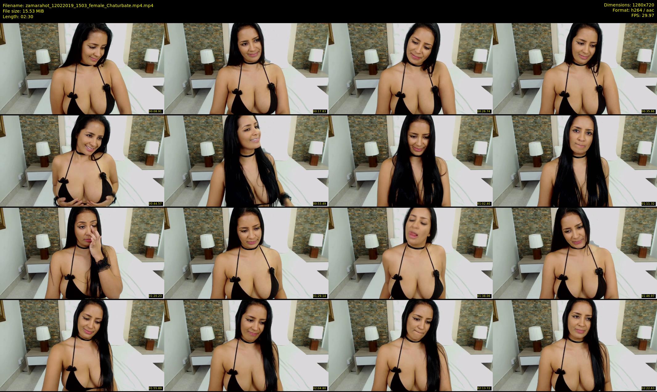zamarahot — 3 minute Chaturbate female cam show recording, 720p, Feb 12, 2019