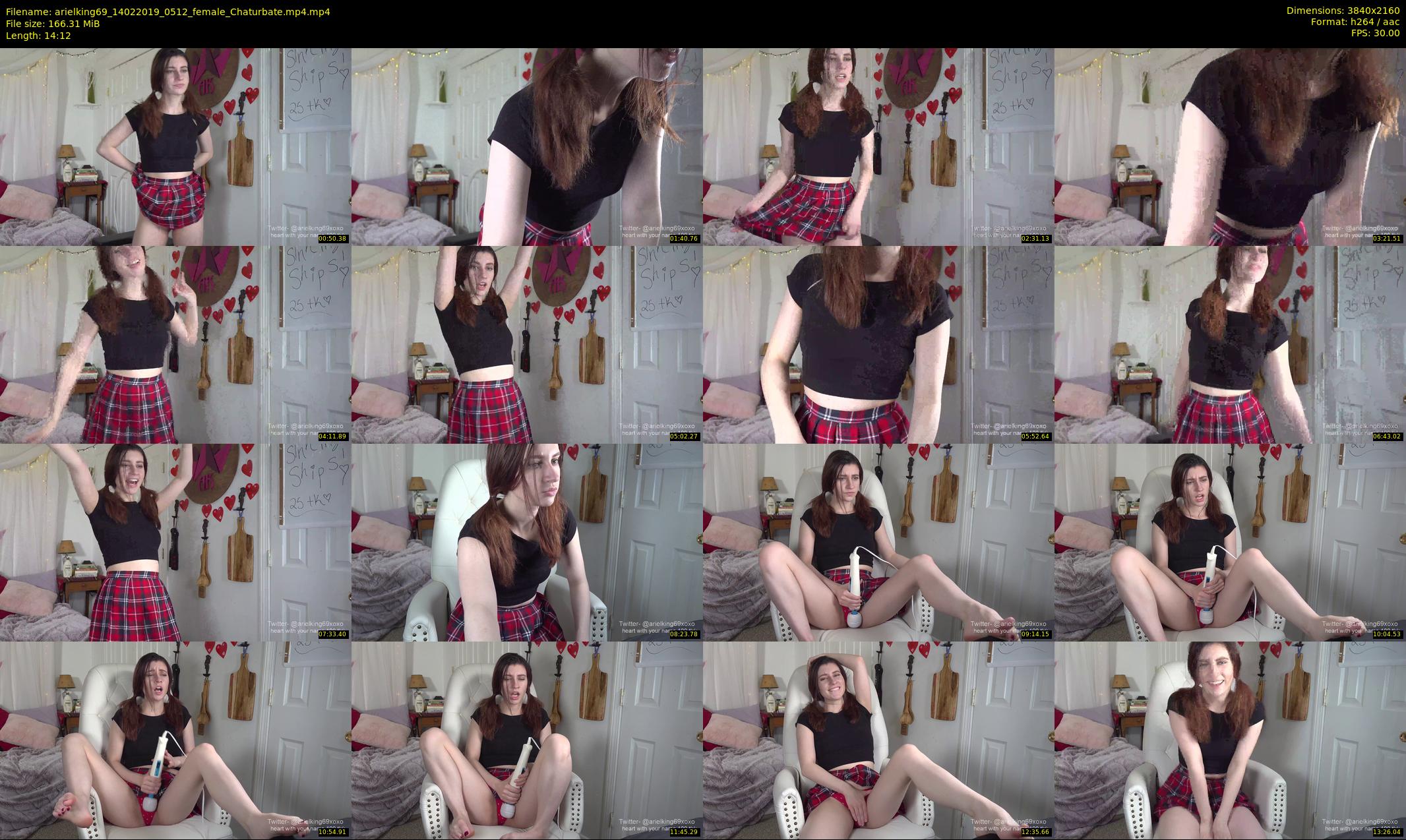 arielking69 — 15 minute Chaturbate female cam show recording, 4K, Feb 14, 2019
