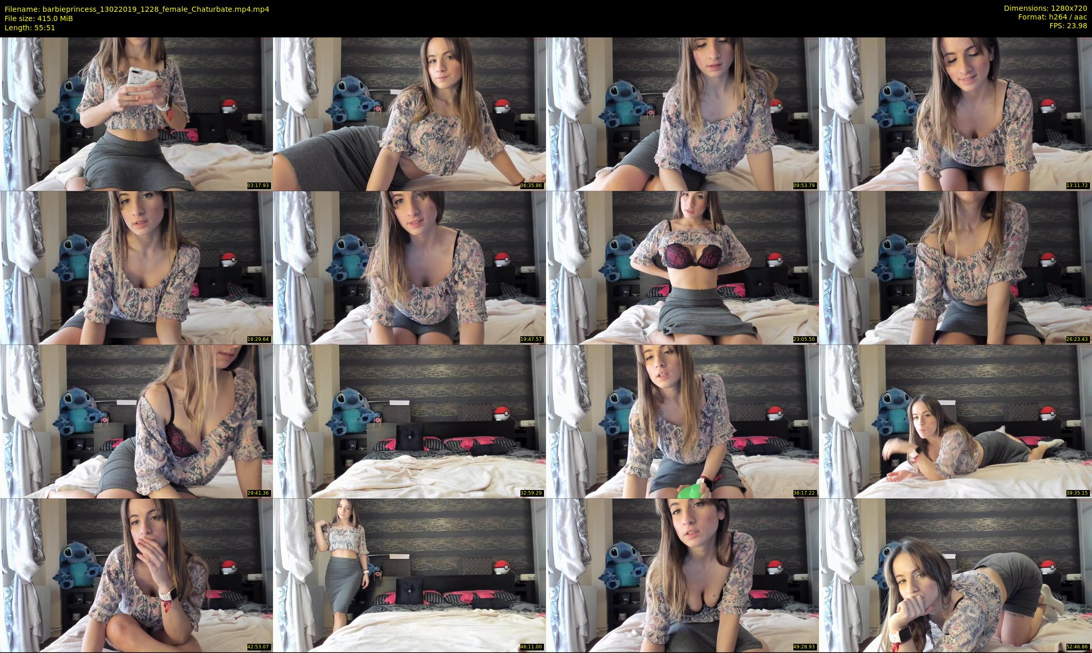 barbieprincess — 56 minute Chaturbate female cam show recording, 720p, Feb 13, 2019