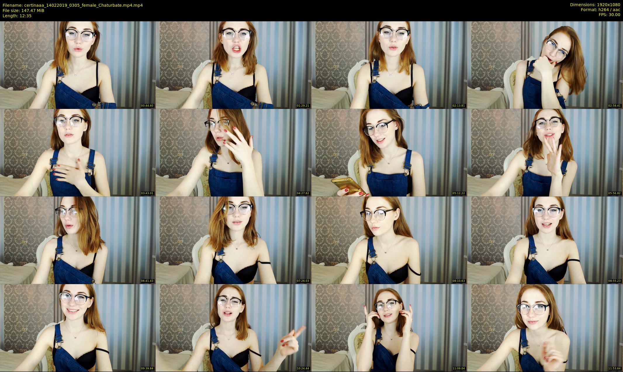 certinaaa — 13 minute Chaturbate female cam show recording, 1080p, Feb 14, 2019