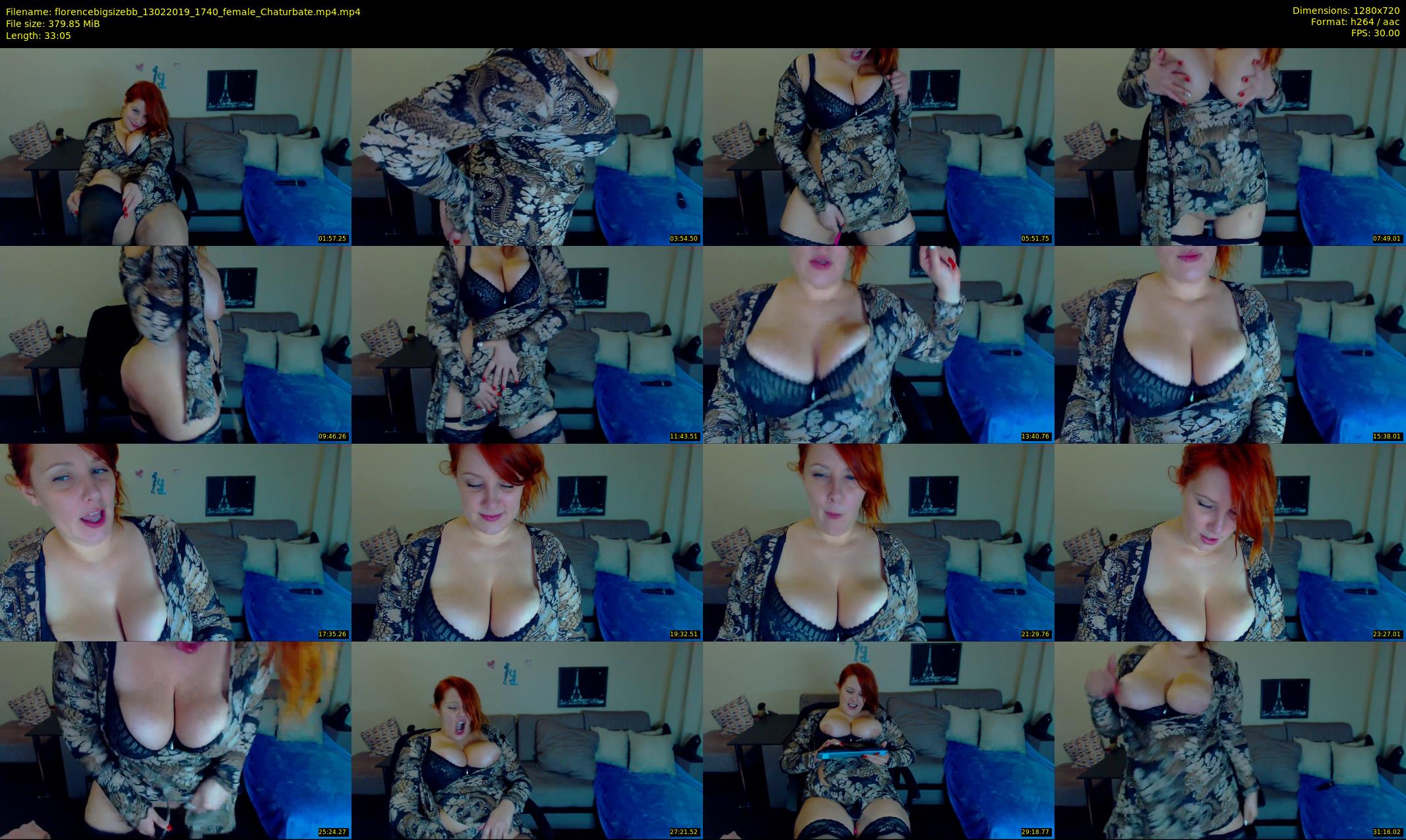 florencebigsizebb — 34 minute Chaturbate female cam show recording, 720p, Feb 13, 2019