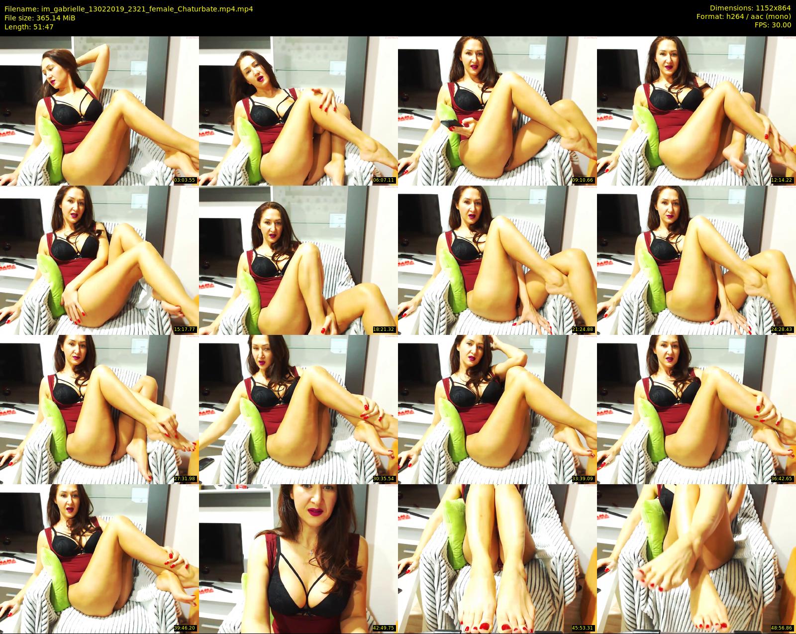 im_gabrielle — 52 minute Chaturbate female cam show recording, 720p, Feb 13, 2019