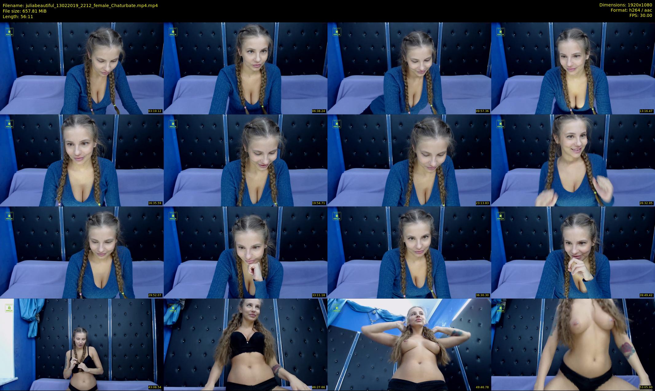 juliabeautiful — 57 minute Chaturbate female cam show recording, 1080p, Feb 13, 2019
