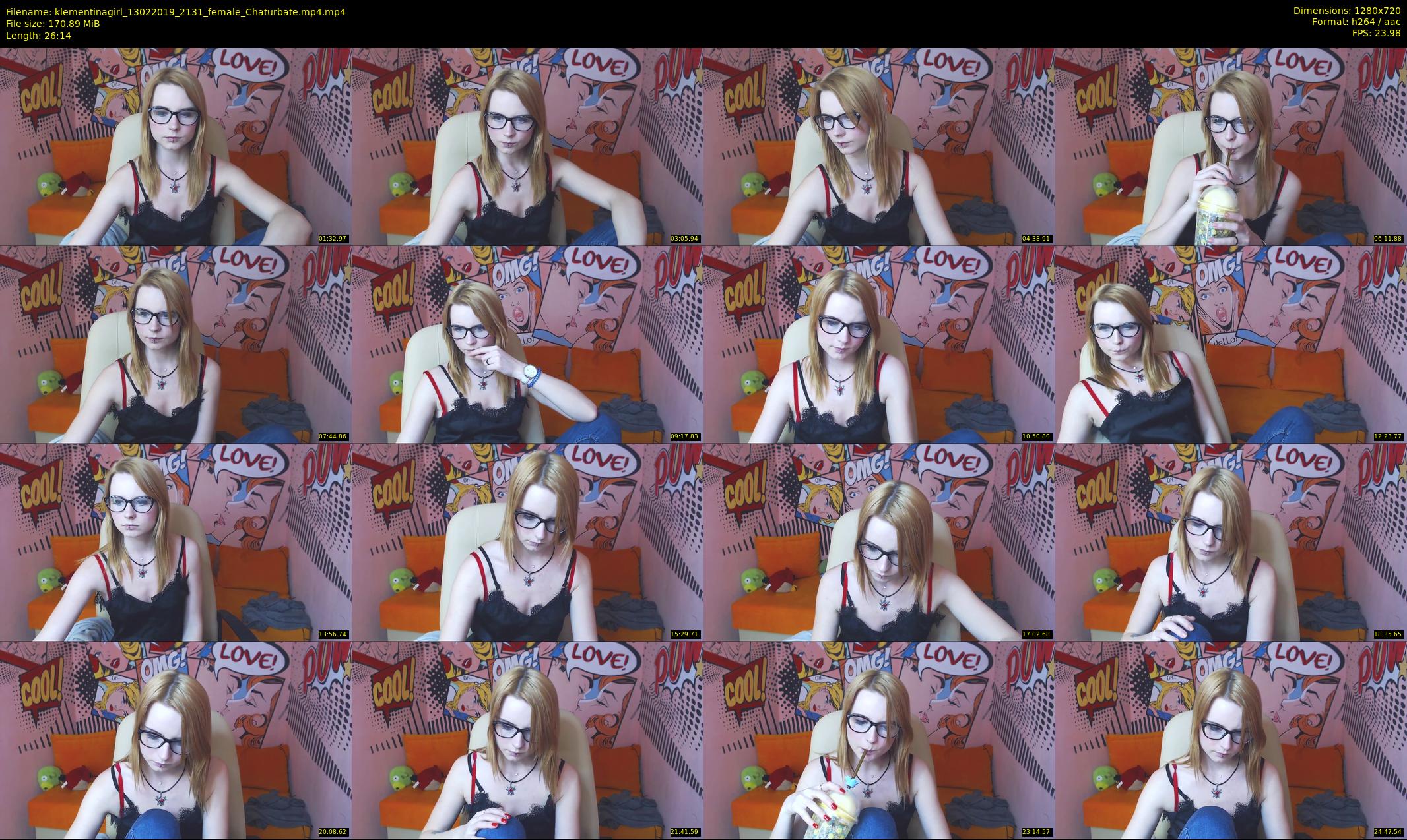 klementinagirl — 27 minute Chaturbate female cam show recording, 720p, Feb 13, 2019