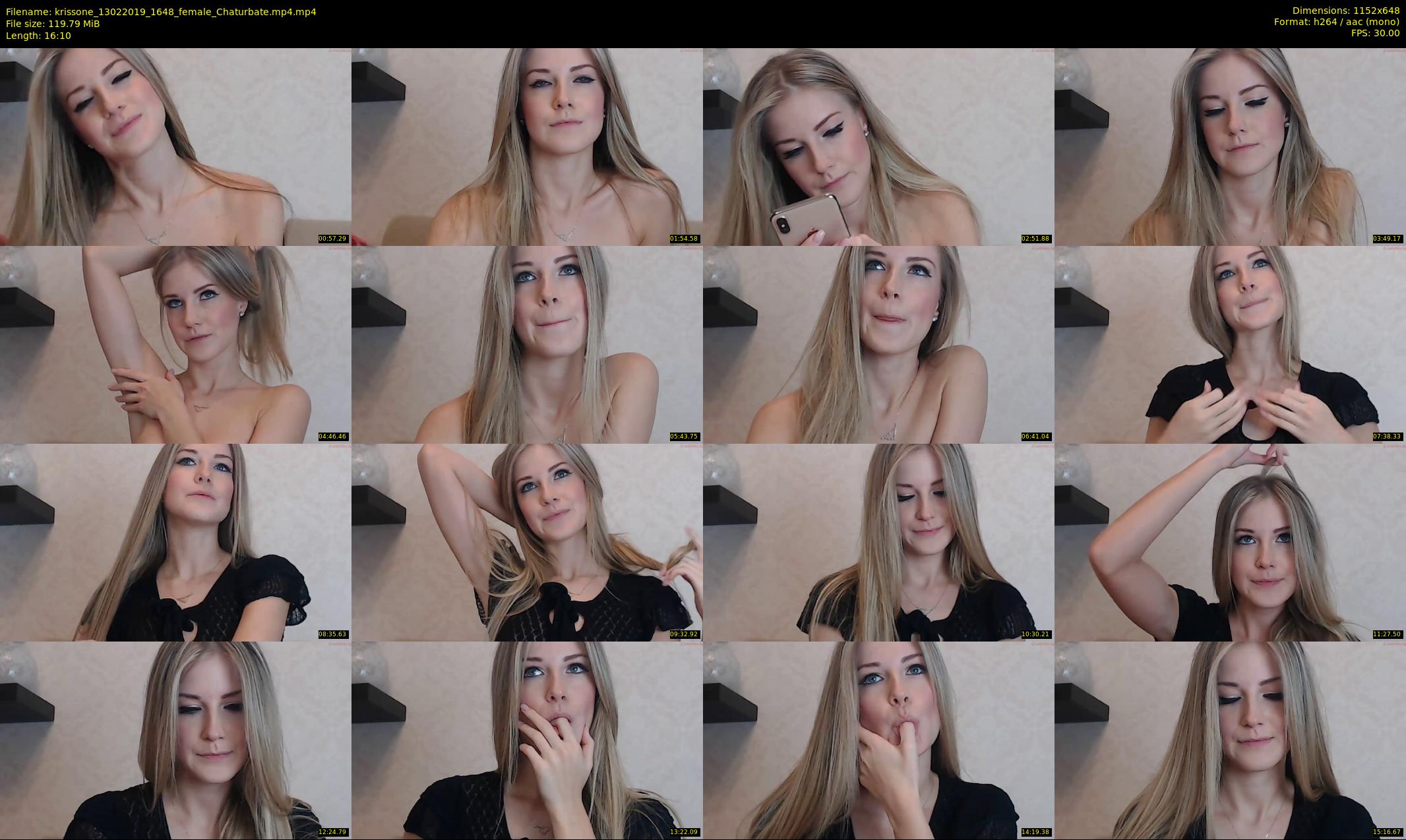 krissone — 17 minute Chaturbate female cam show recording, 480p, Feb 13, 2019