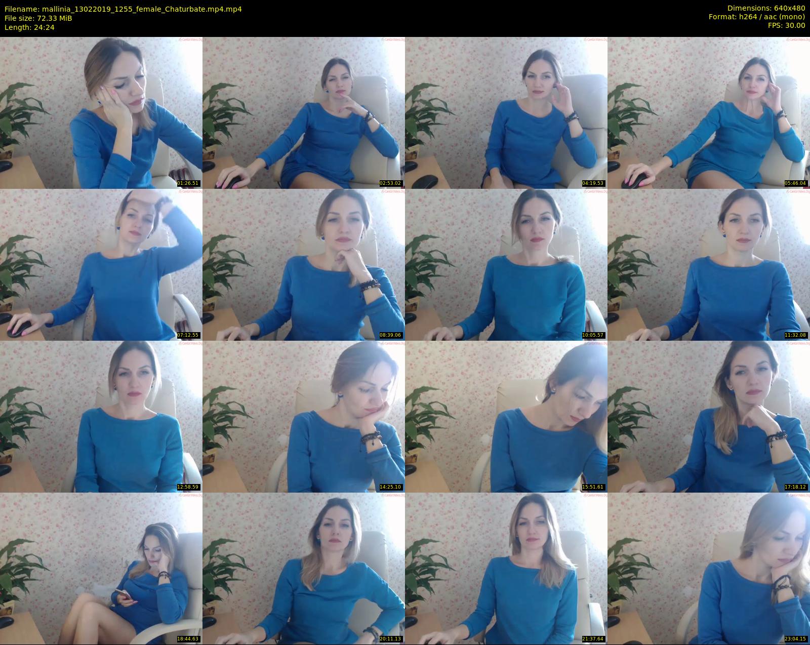 mallinia — 25 minute Chaturbate female cam show recording, 480p, Feb 13, 2019