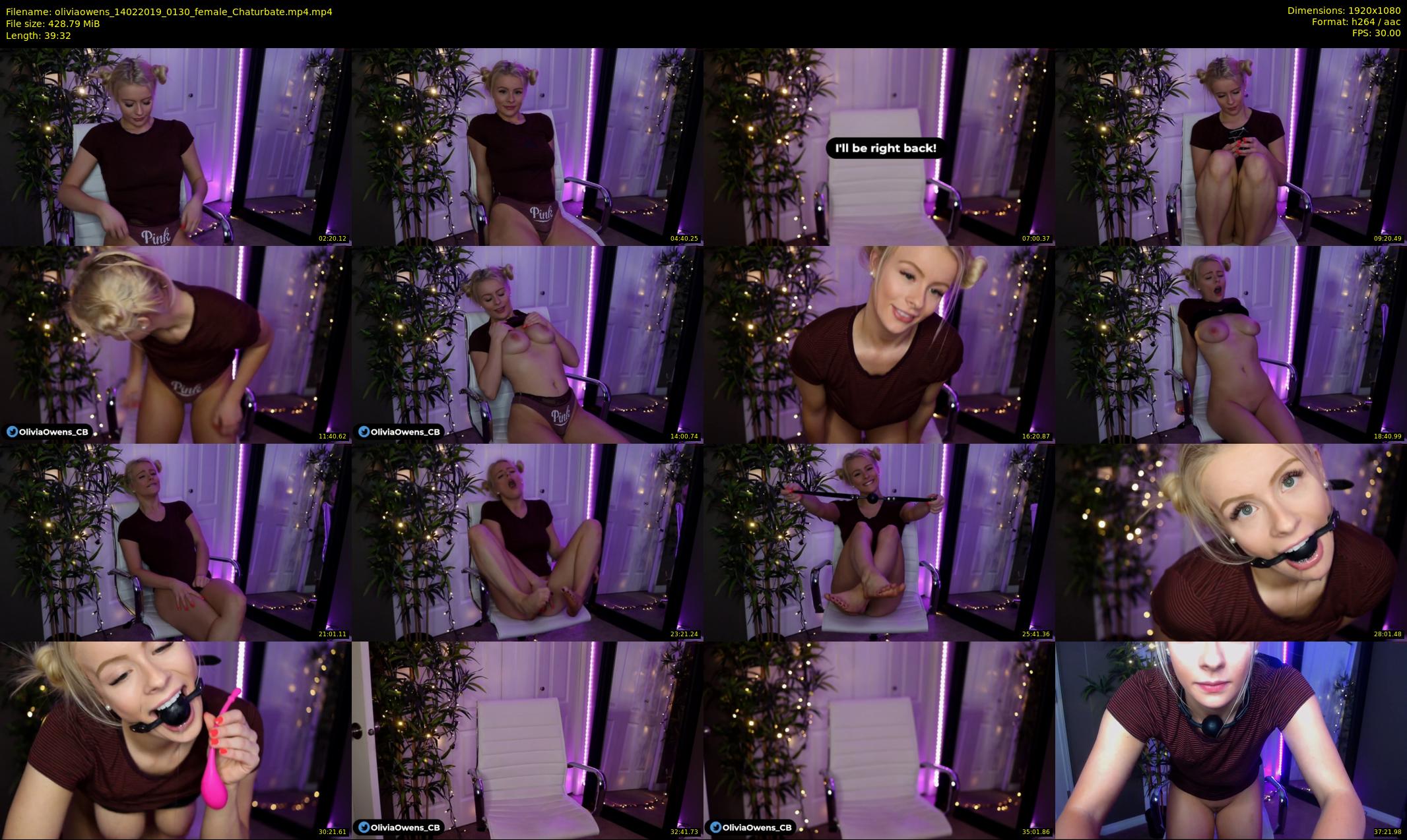 oliviaowens — 40 minute Chaturbate female cam show recording, 1080p, Feb 14, 2019