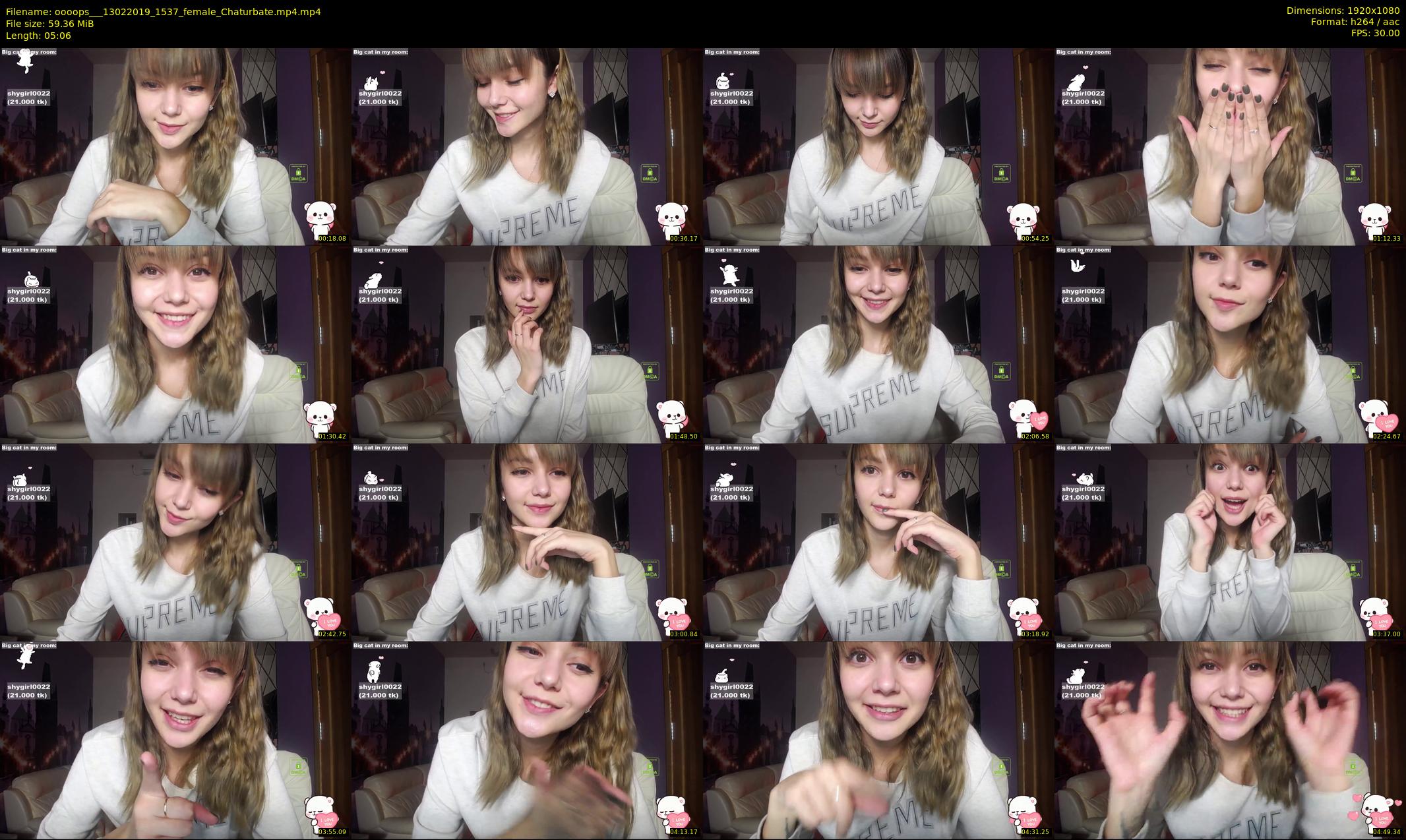 oooops__ — 6 minute Chaturbate female cam show recording, 1080p, Feb 13, 2019