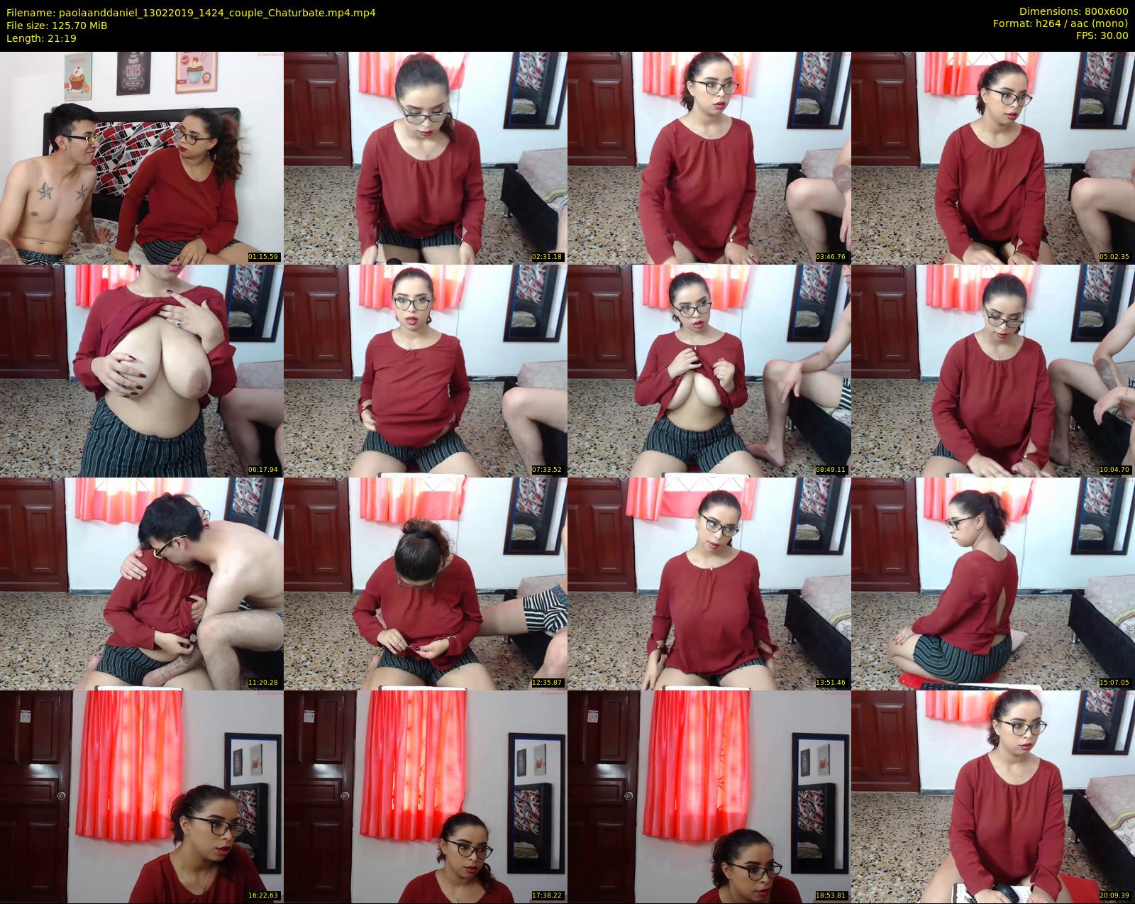 paolaanddaniel — 22 minute Chaturbate couple cam show recording, 480p, Feb 13, 2019