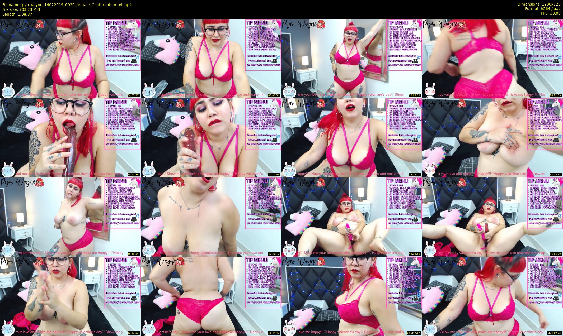 pyrowayne — 69 minute Chaturbate female cam show recording, 720p, Feb 14, 2019