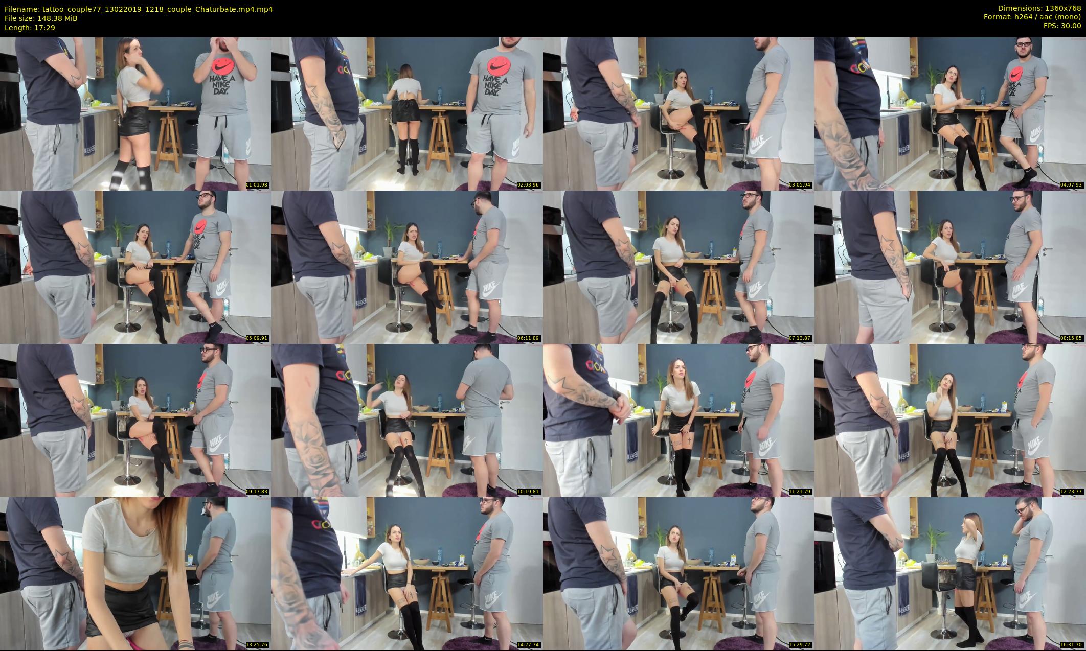 tattoo_couple77 — 18 minute Chaturbate couple cam show recording, 720p, Feb 13, 2019