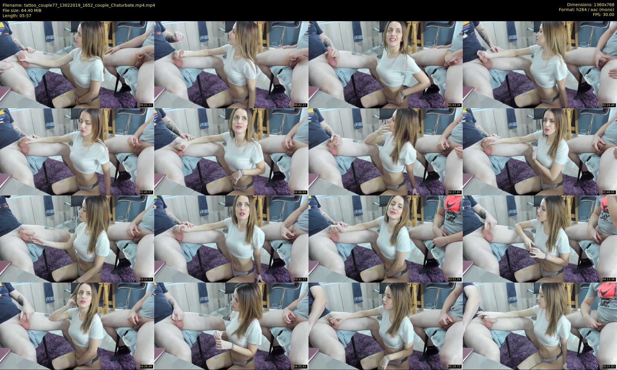 tattoo_couple77 — 6 minute Chaturbate couple cam show recording, 720p, Feb 13, 2019