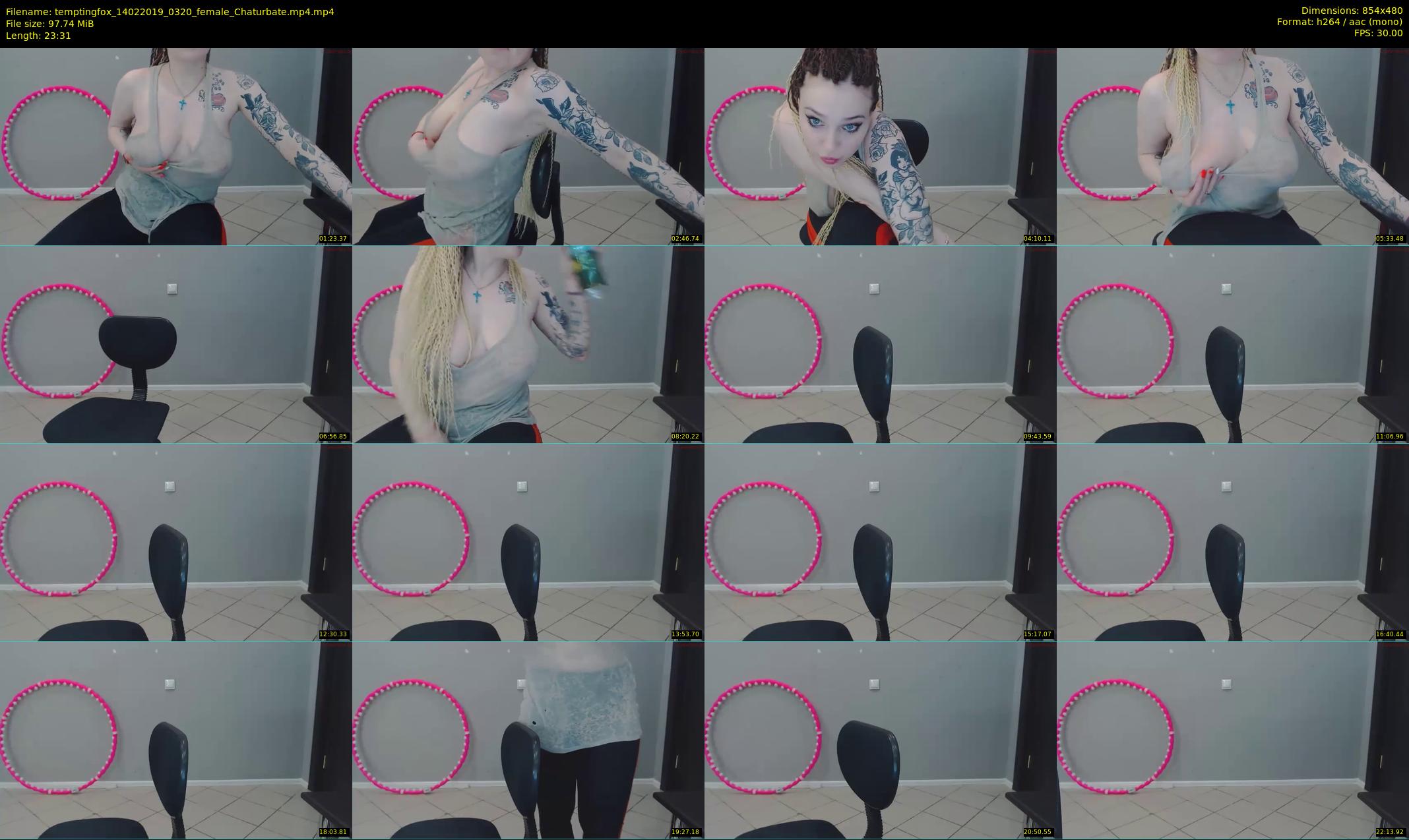 temptingfox — 24 minute Chaturbate female cam show recording, 480p, Feb 14, 2019