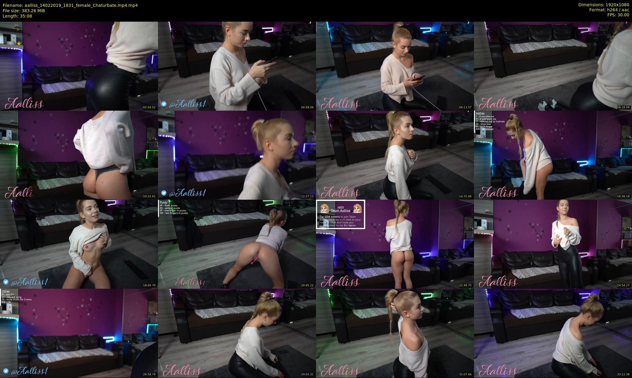 aalliss — 36 minute Chaturbate female cam show recording, 1080p, Feb 14, 2019