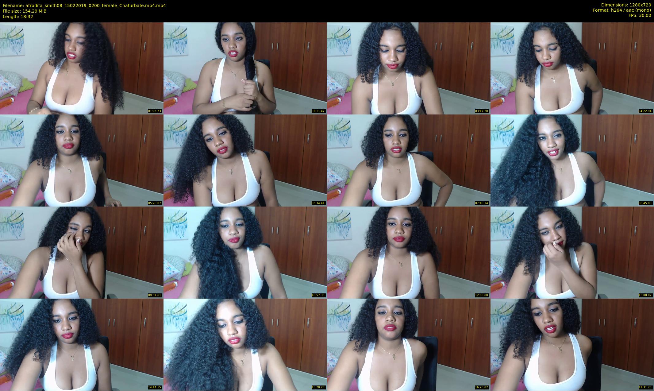 afrodita_smith08 — 19 minute Chaturbate female cam show recording, 720p, Feb 15, 2019