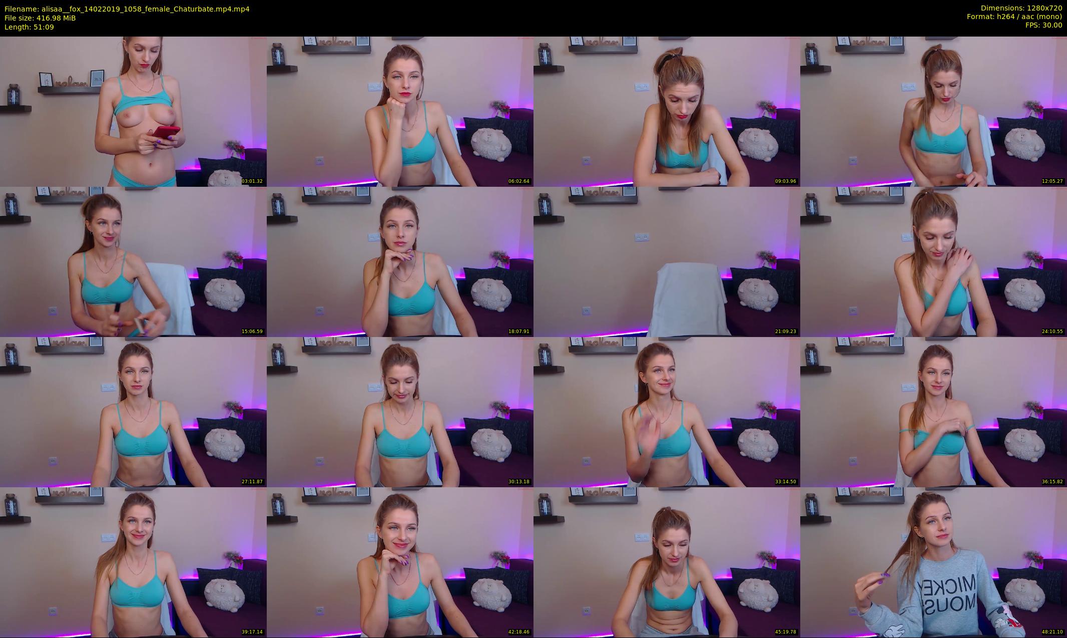 alisaa__fox — 52 minute Chaturbate female cam show recording, 720p, Feb 14, 2019