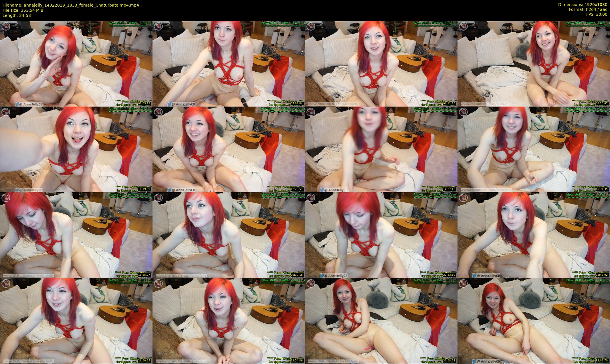 annajelly — 35 minute Chaturbate couple cam show recording, 1080p, Feb 14, 2019