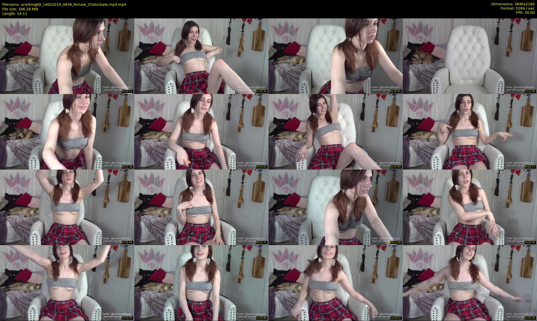 arielking69 — 15 minute Chaturbate female cam show recording, 4K, Feb 14, 2019