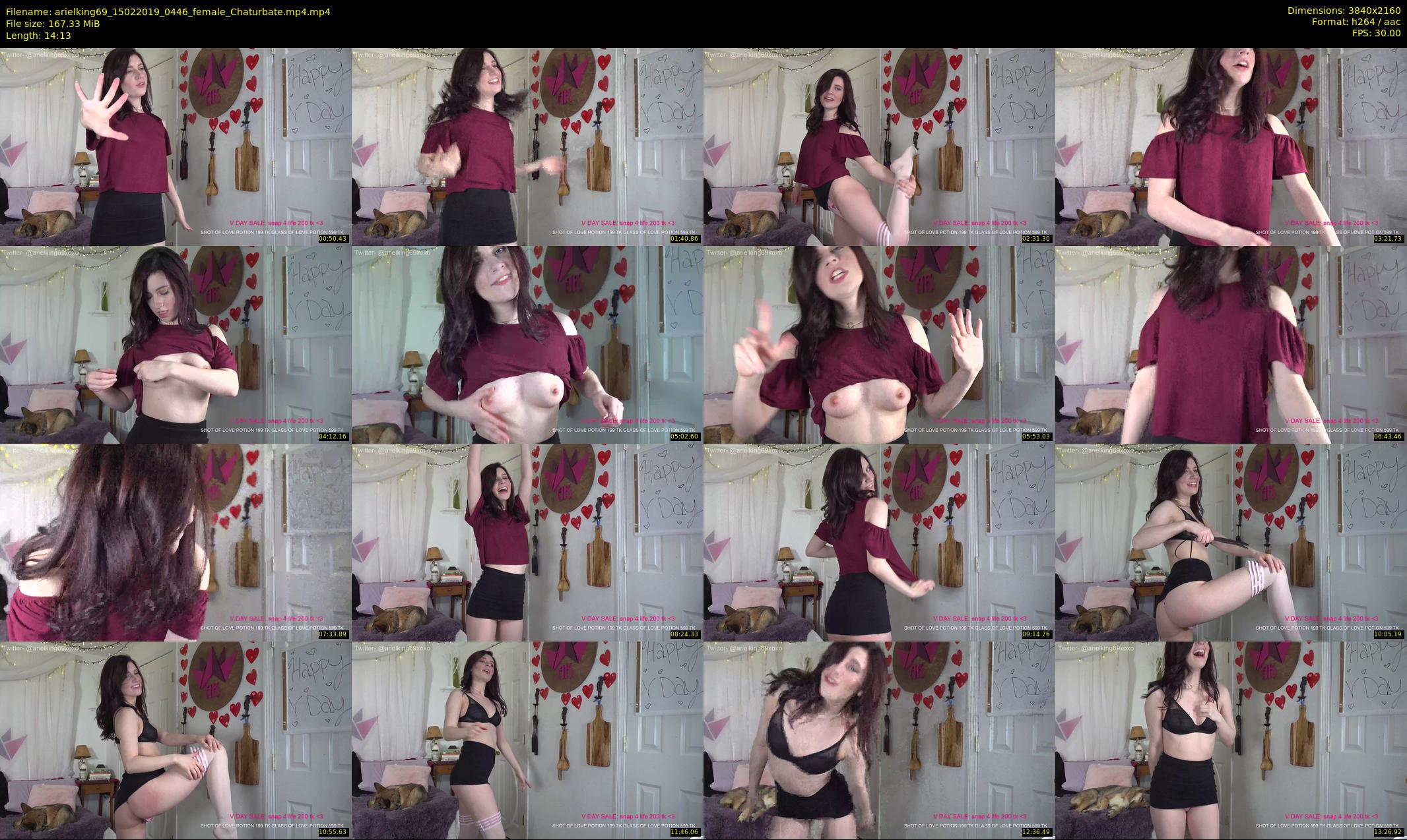 arielking69 — 15 minute Chaturbate female cam show recording, 4K, Feb 15, 2019