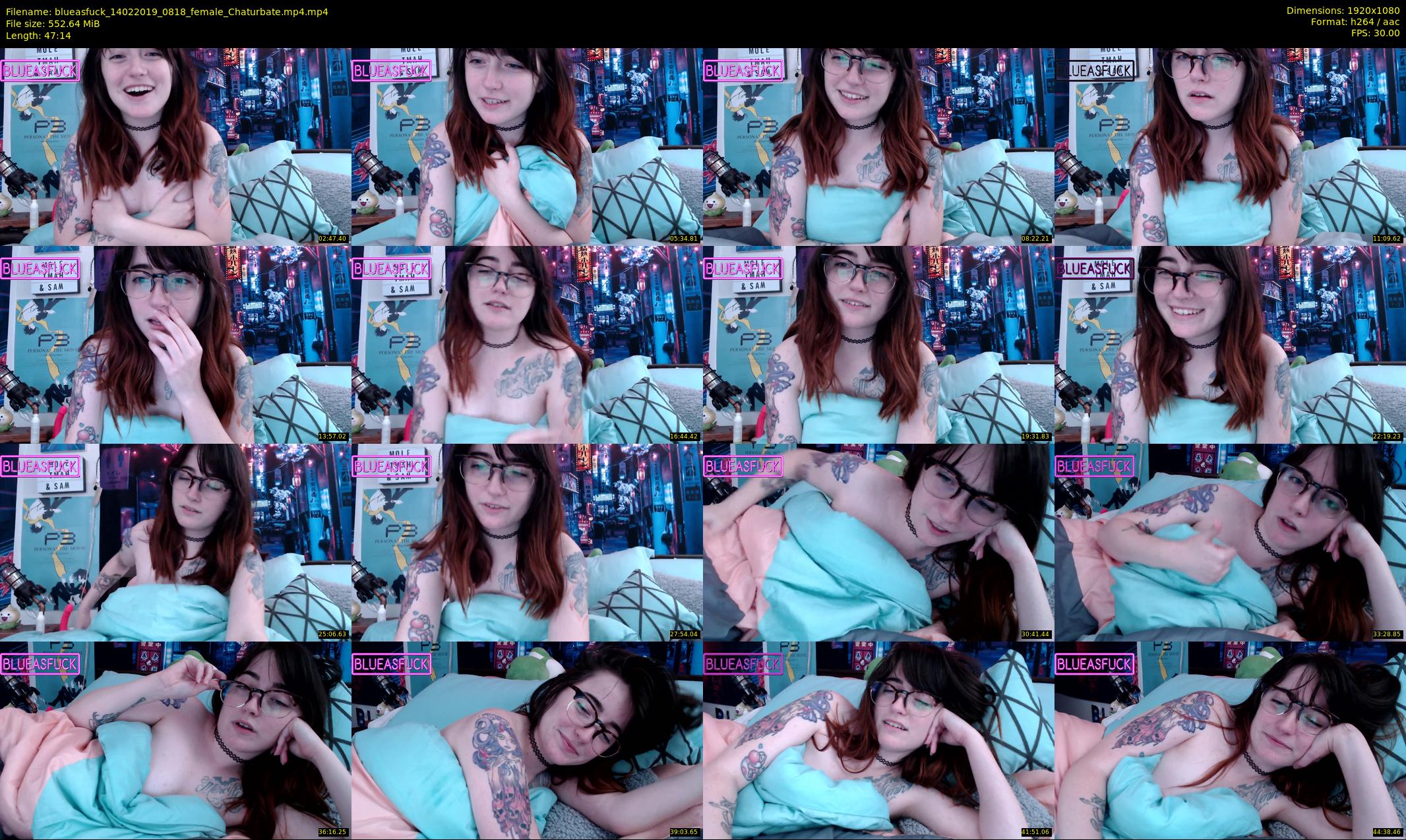 blueasfuck — 48 minute Chaturbate female cam show recording, 1080p, Feb 14, 2019
