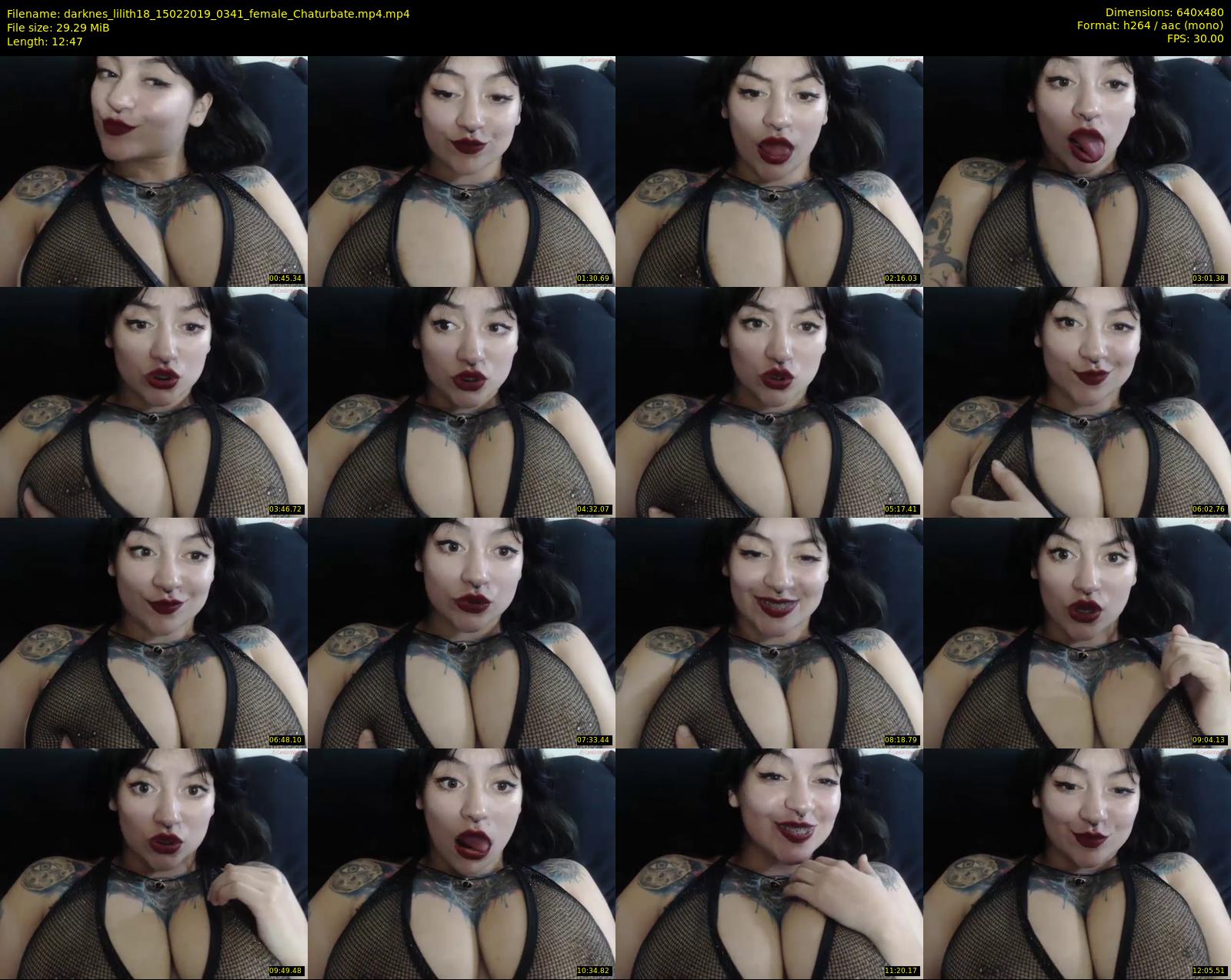 darknes_lilith18 — 13 minute Chaturbate female cam show recording, 480p, Feb 15, 2019