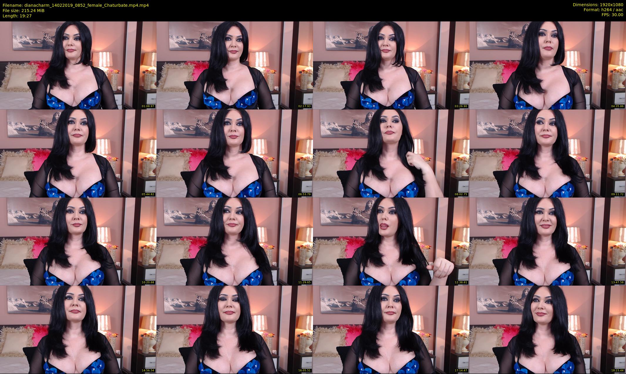 dianacharm — 20 minute Chaturbate female cam show recording, 1080p, Feb 14, 2019