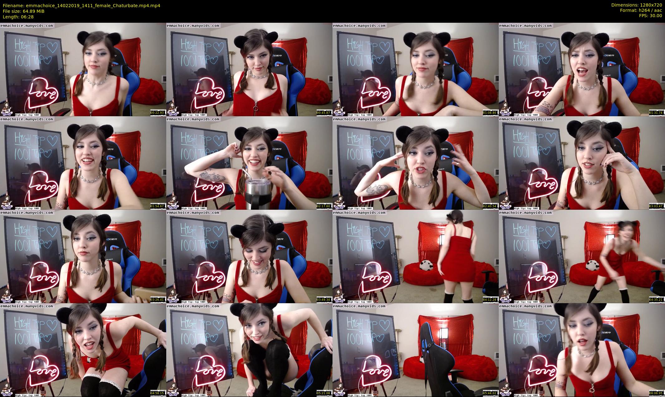 emmachoice — 7 minute Chaturbate female cam show recording, 720p, Feb 14, 2019